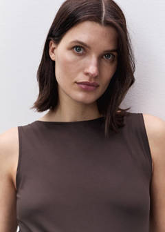 Ruched maternity top — Chocolate 4