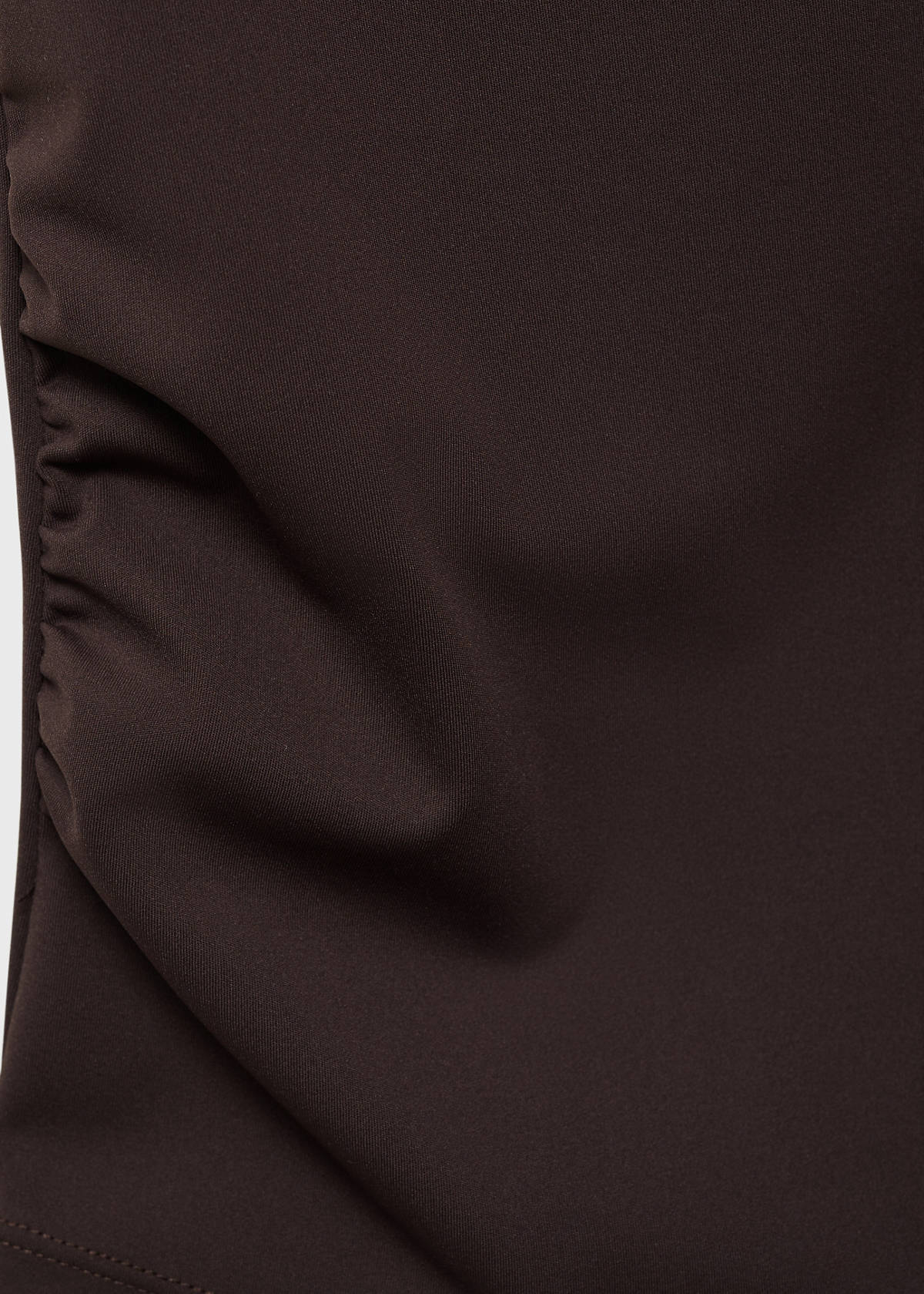 Ruched maternity top — Chocolate