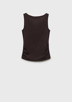 Ruched maternity top — Chocolate 5