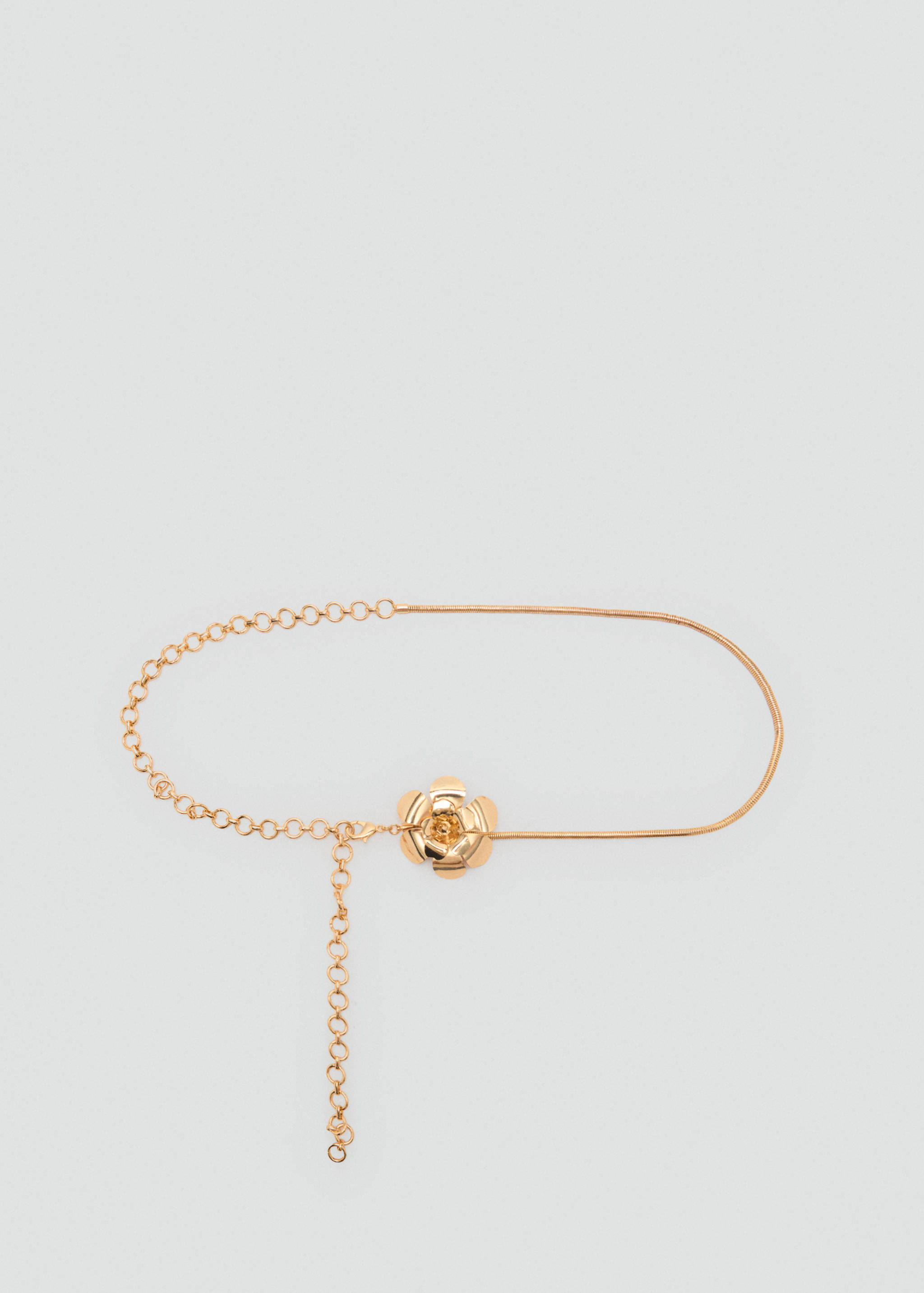 Combined metal belt with flower decoration - Article without model