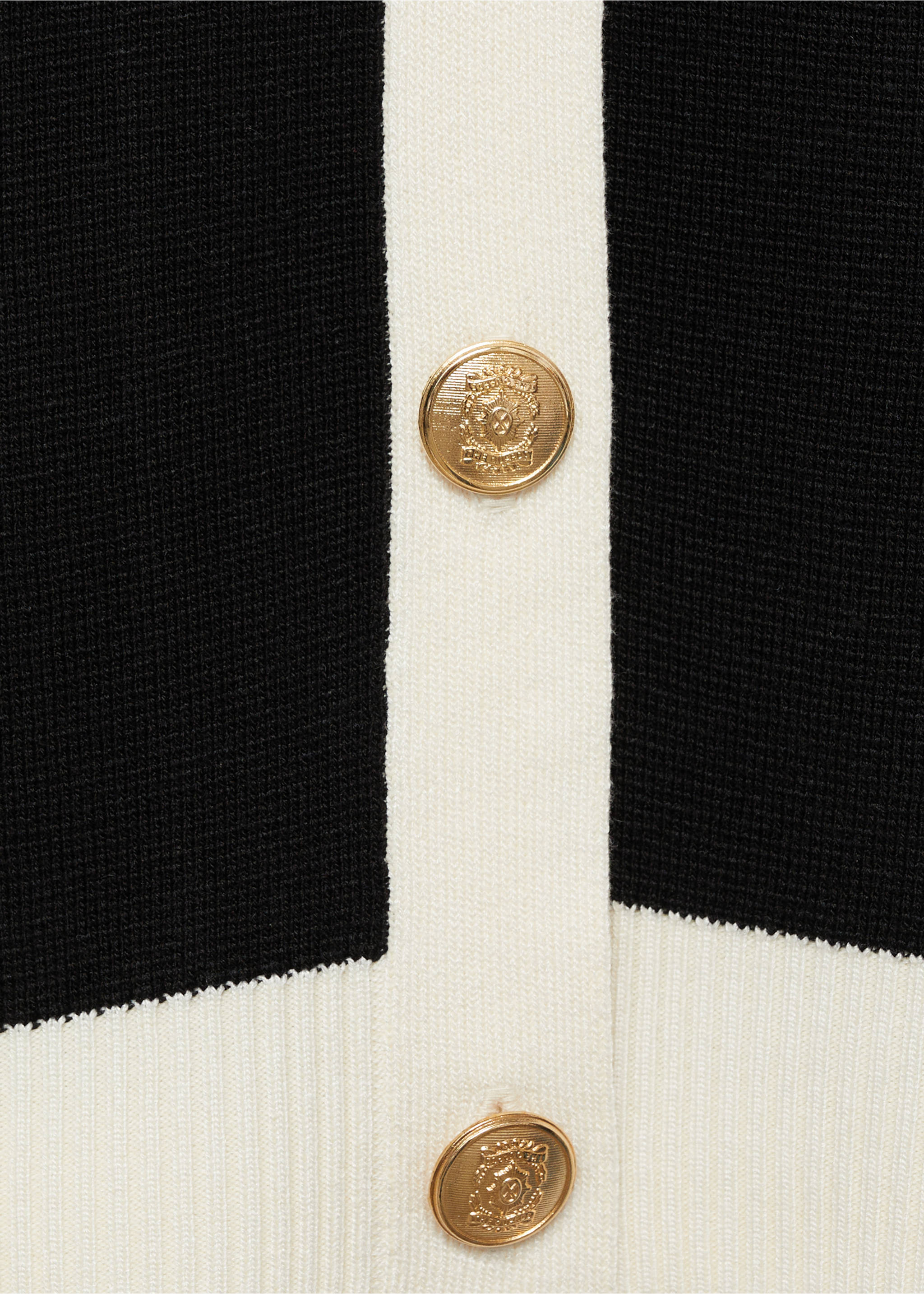 Knitted waistcoat with contrast piping - Details of the article 0, Black. Ref: 87045763-00.
