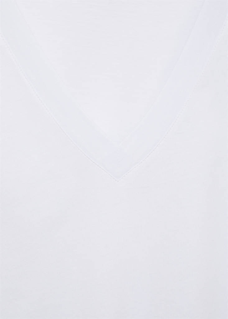 Studded V-neck t-shirt — White
