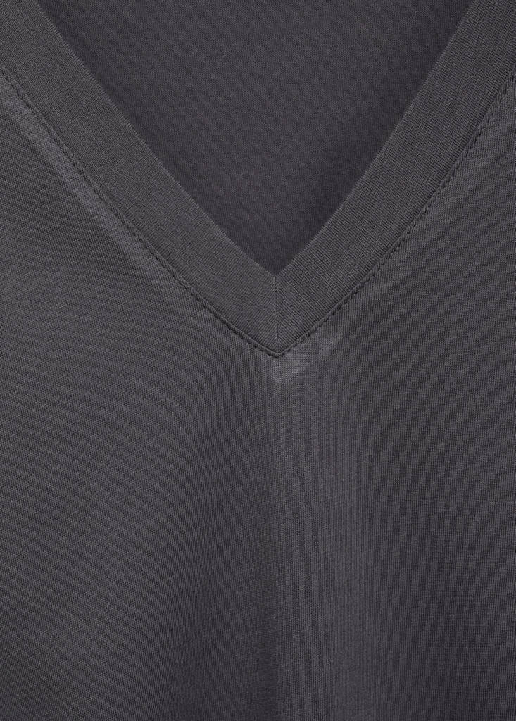 Studded V-neck t-shirt — Charcoal
