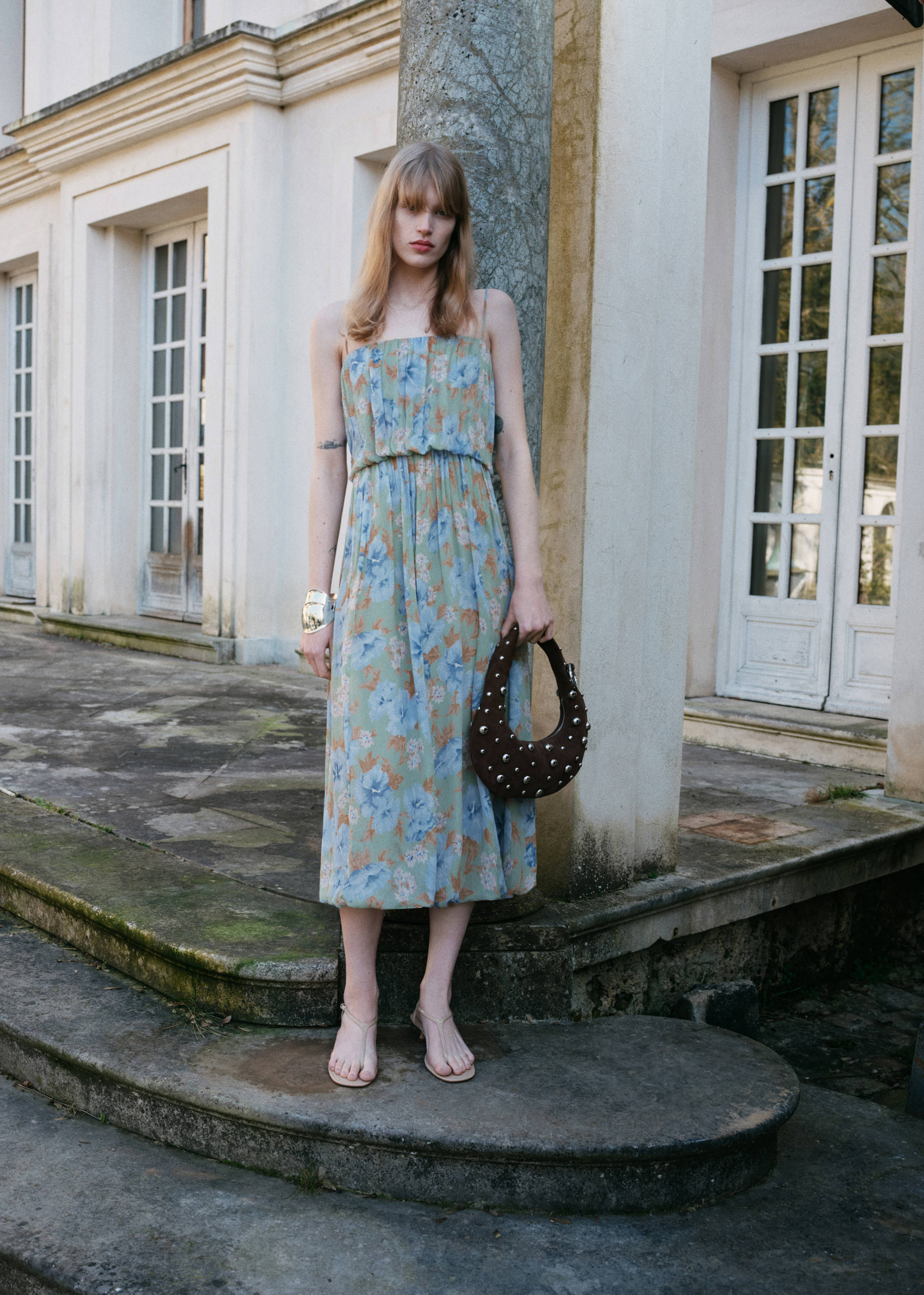 Floral-print dress with gathered waist - Details of the article 6