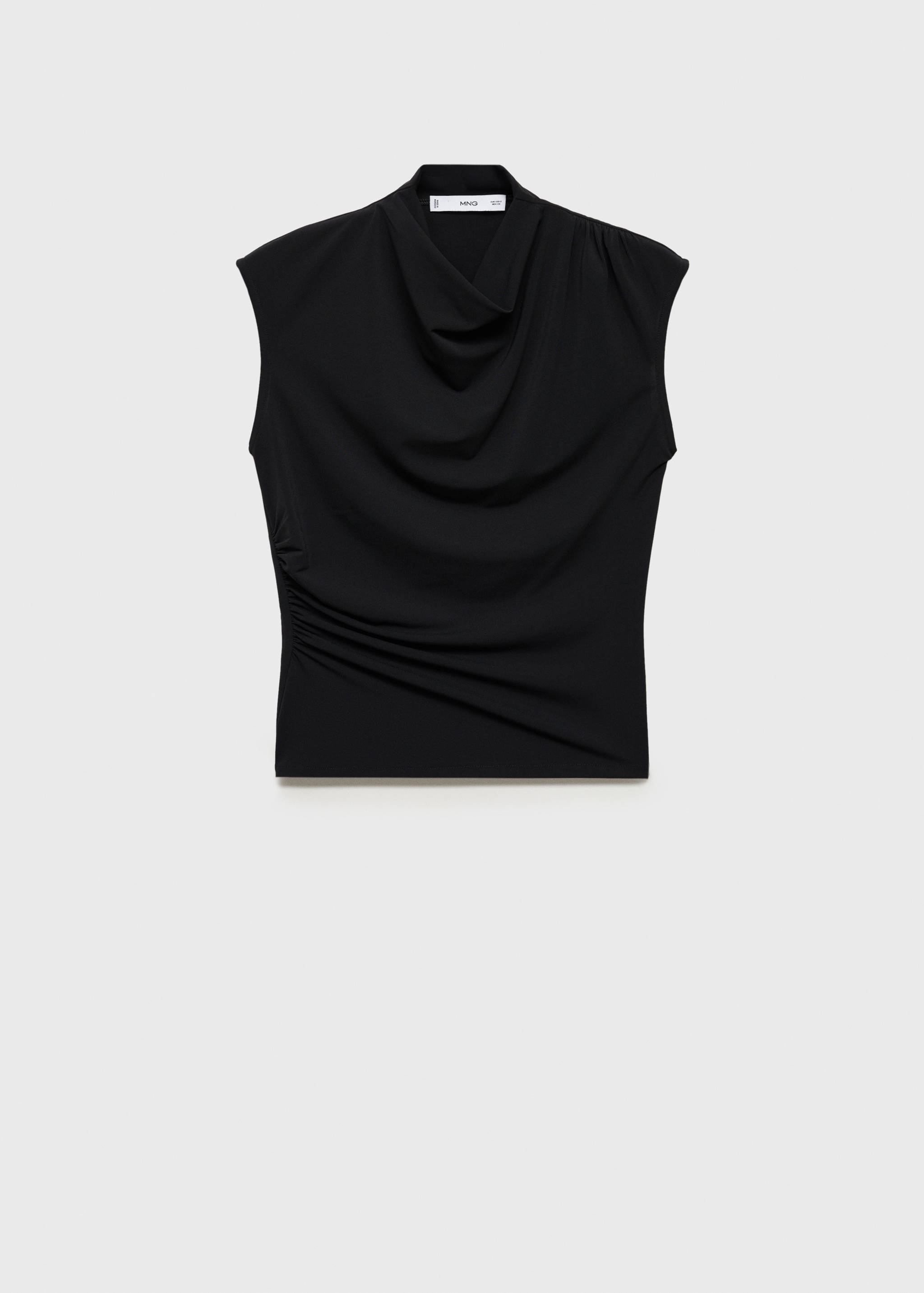 Top drapeado de malha fina - Artigo sem modelo