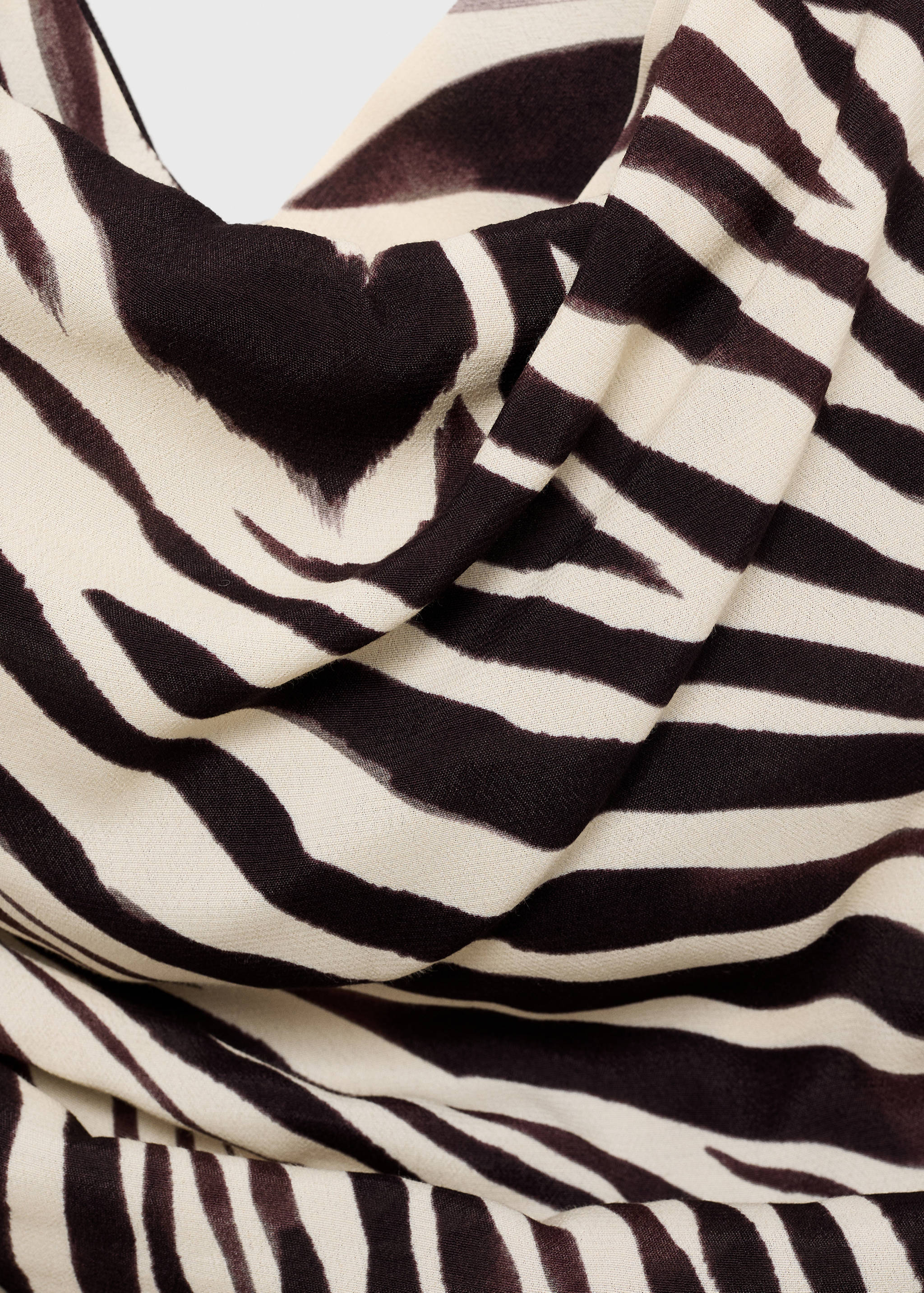 Zebra-print draped blouse - Details of the article 8