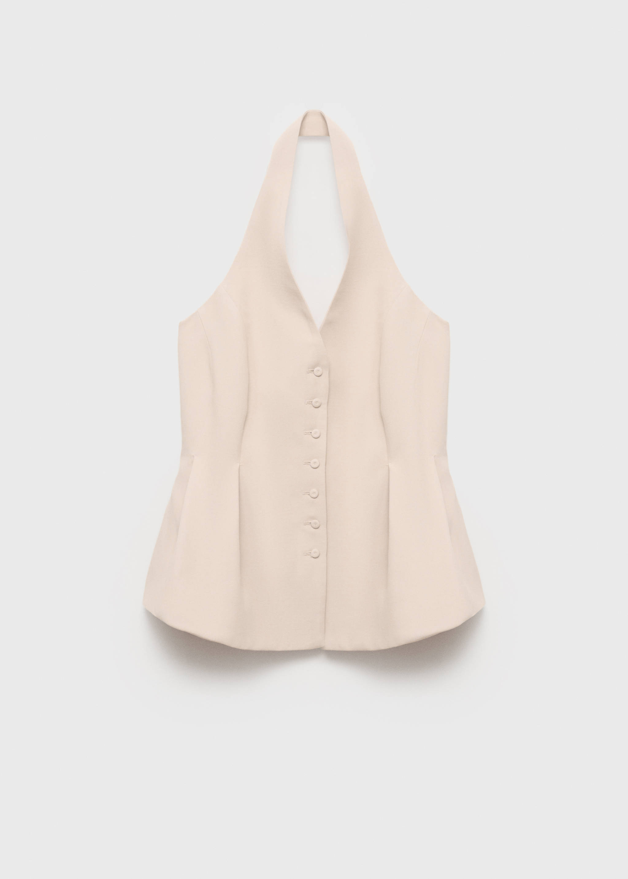 Halter-neck vest with pleats - Article without model