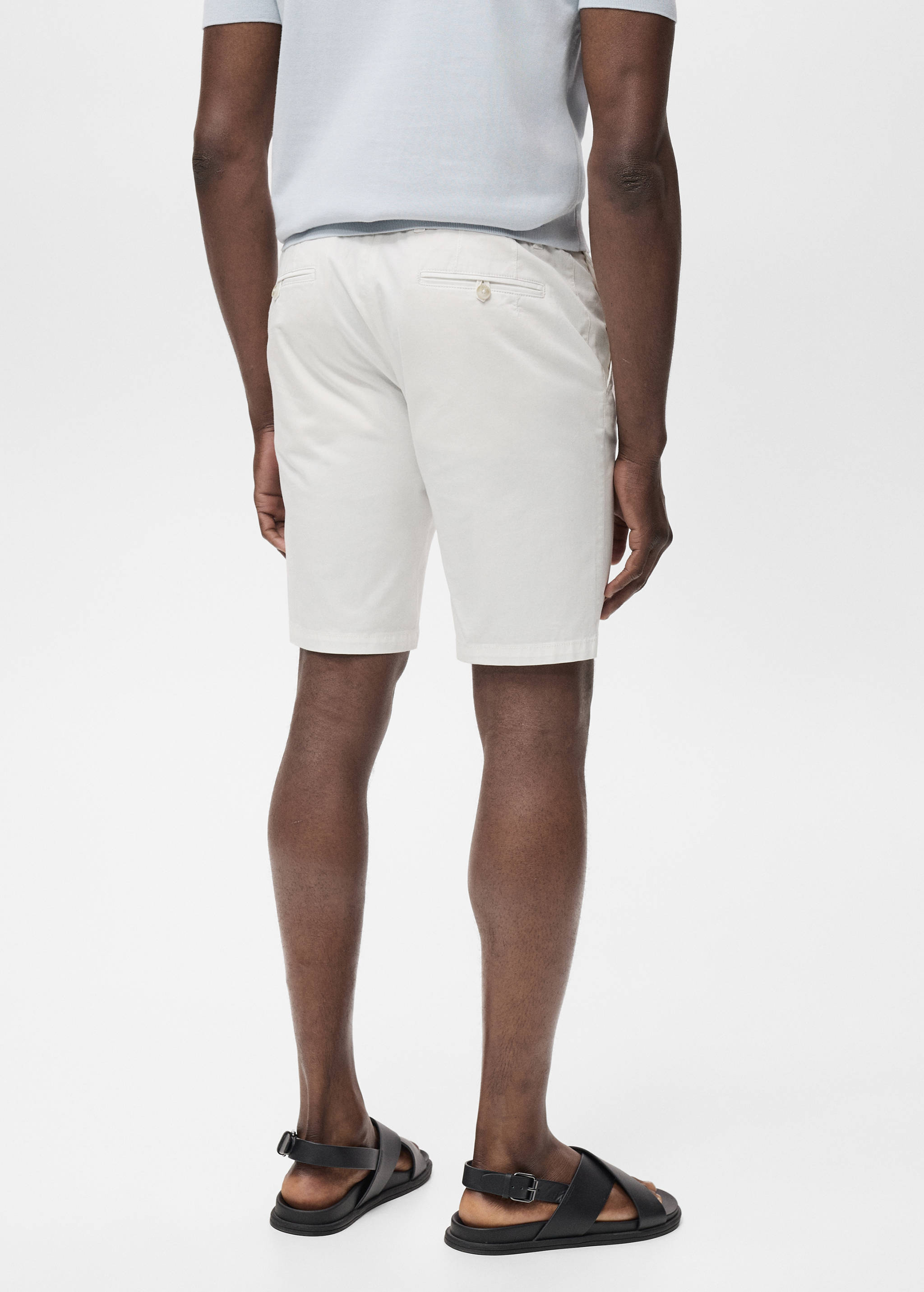 Slim-fit chino cotton bermuda shorts - Reverse of the article