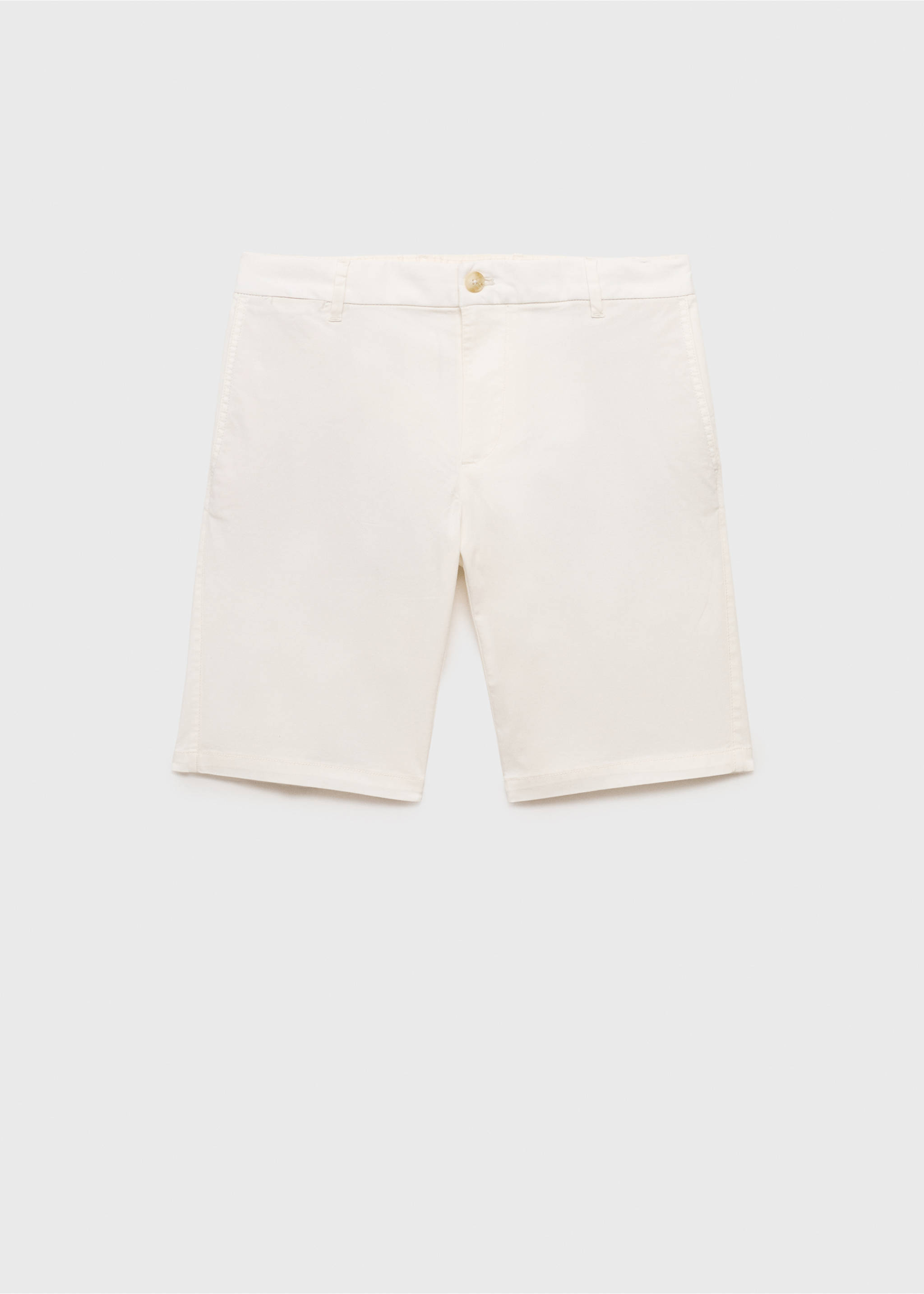 Slim-fit chino cotton bermuda shorts - Article without model, White. Ref: 87045918-00.