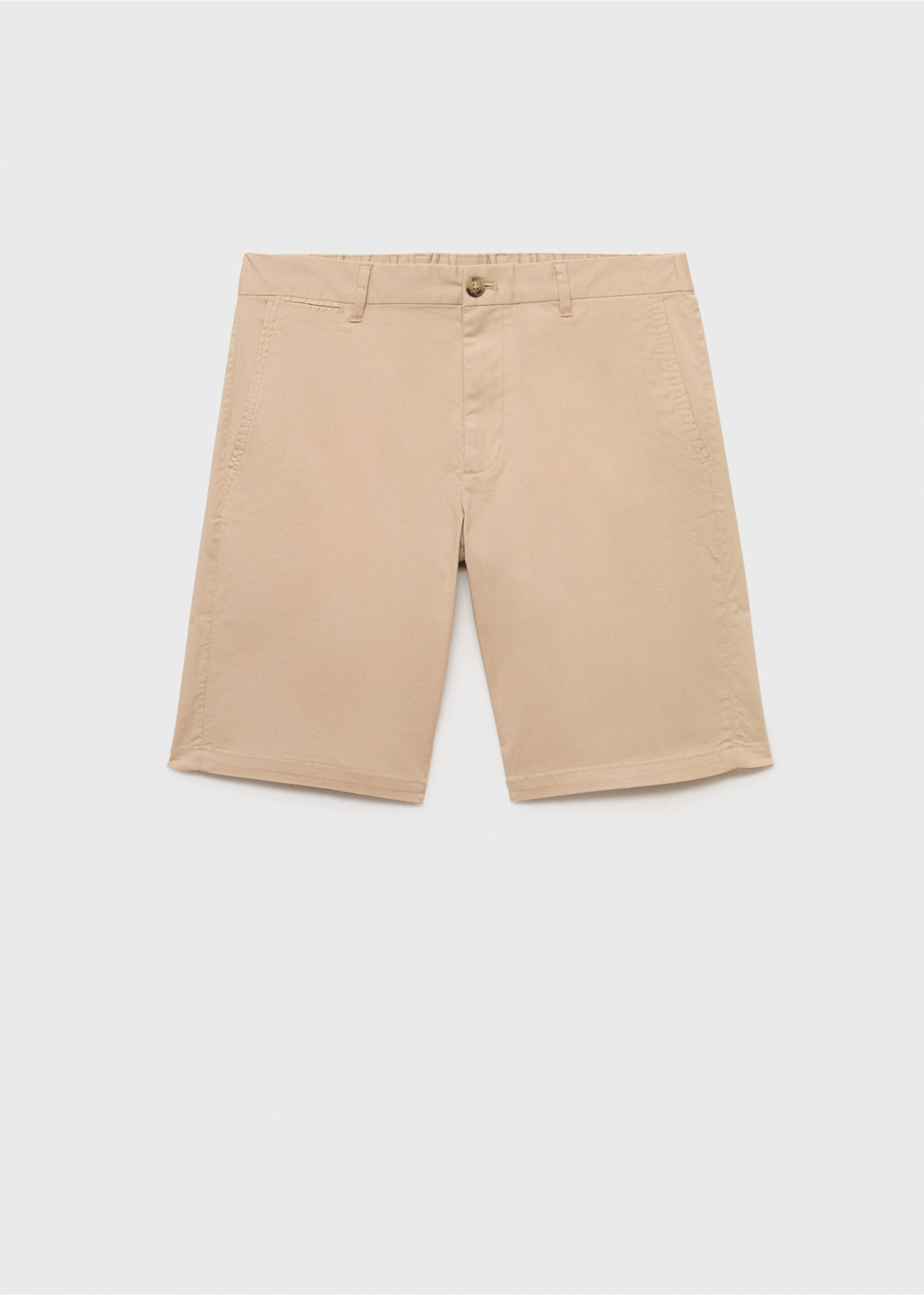 Slim-fit chino cotton bermuda shorts - Article without model, Beige. Ref: 87045918-00.