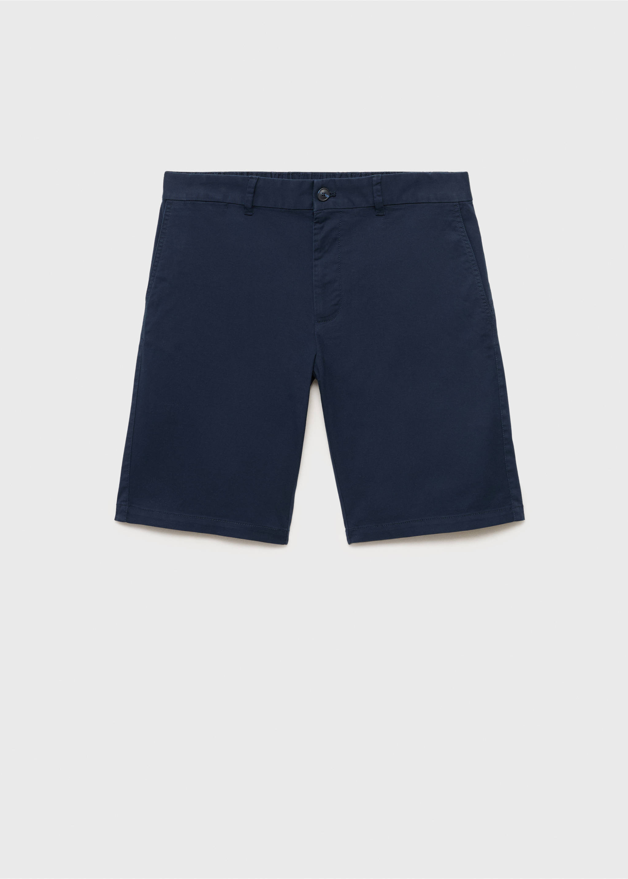 Slim-fit chino cotton bermuda shorts - Article without model, Dark Navy. Ref: 87045918-00.