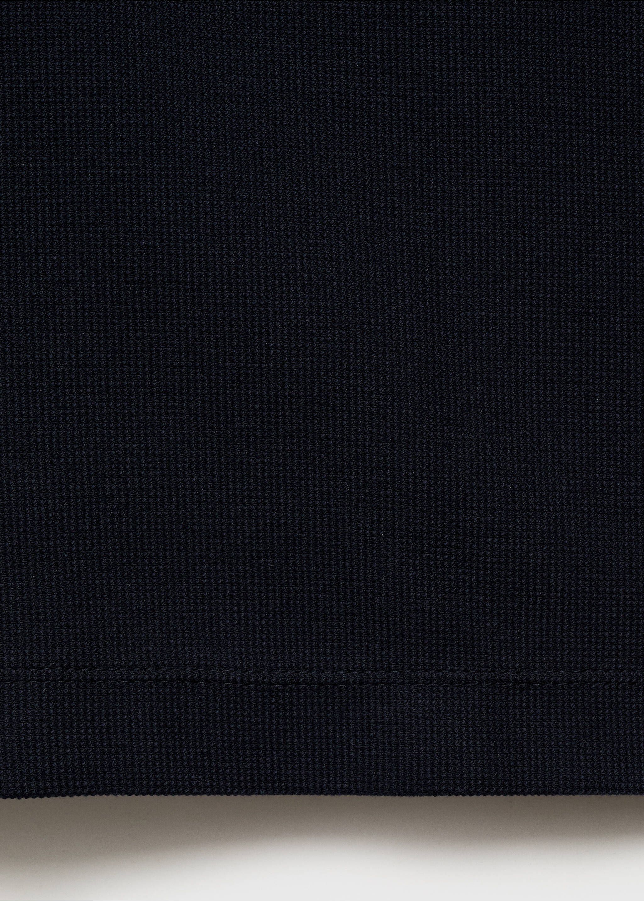 Structured knitted shirt - Details of the article 0, Dark Navy. Ref: 87045925-00.