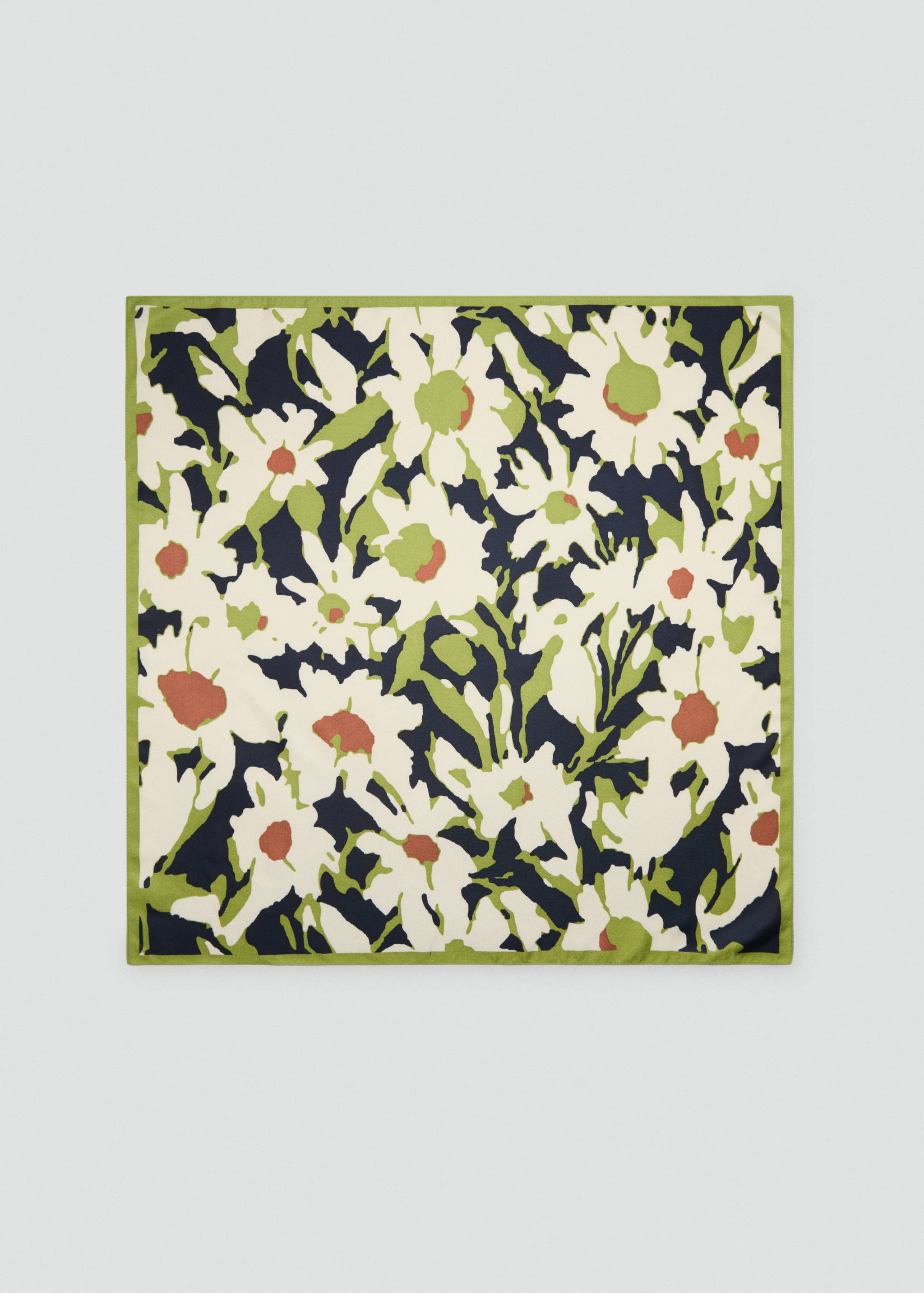 Floral-print satin scarf - Article without model