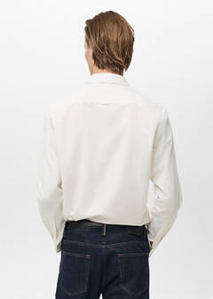 Striped seersucker shirt — Sand 3