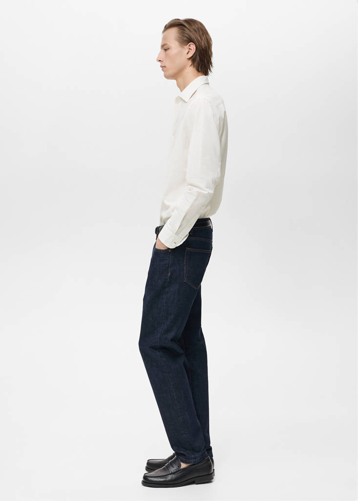 Striped seersucker shirt — Sand