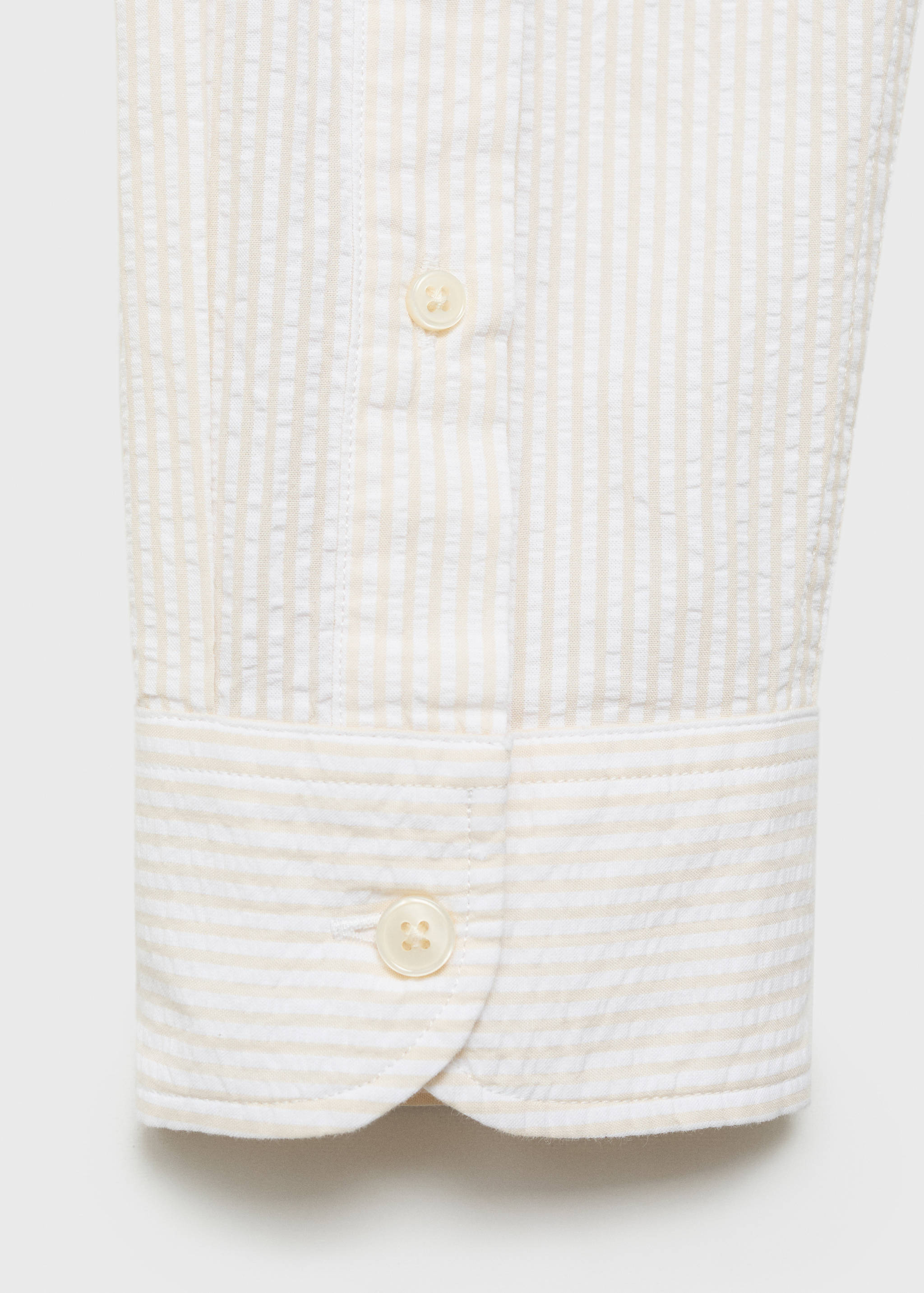 Striped seersucker shirt - Details of the article 0