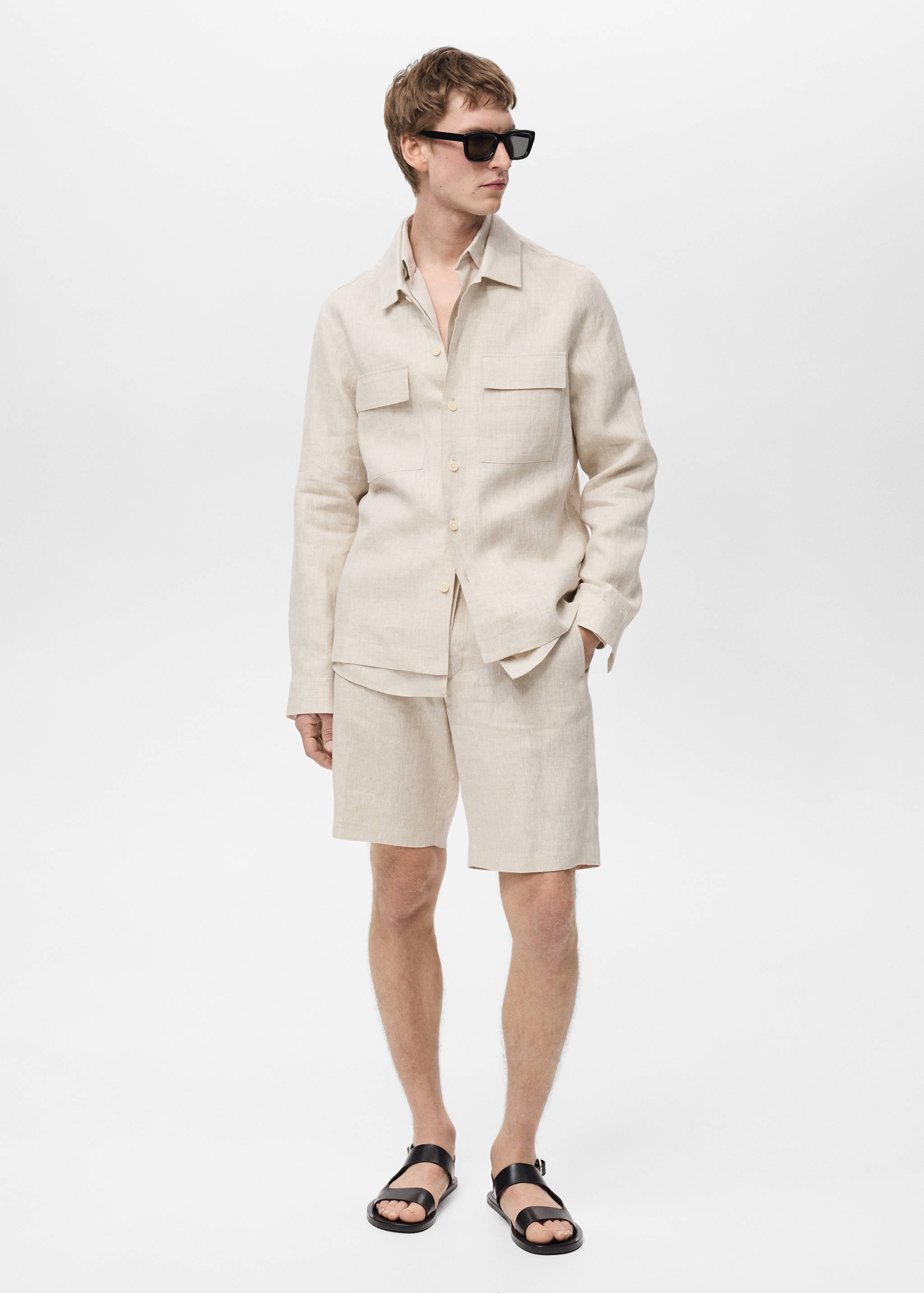 Surchemise 100 % lin poches - Plan général