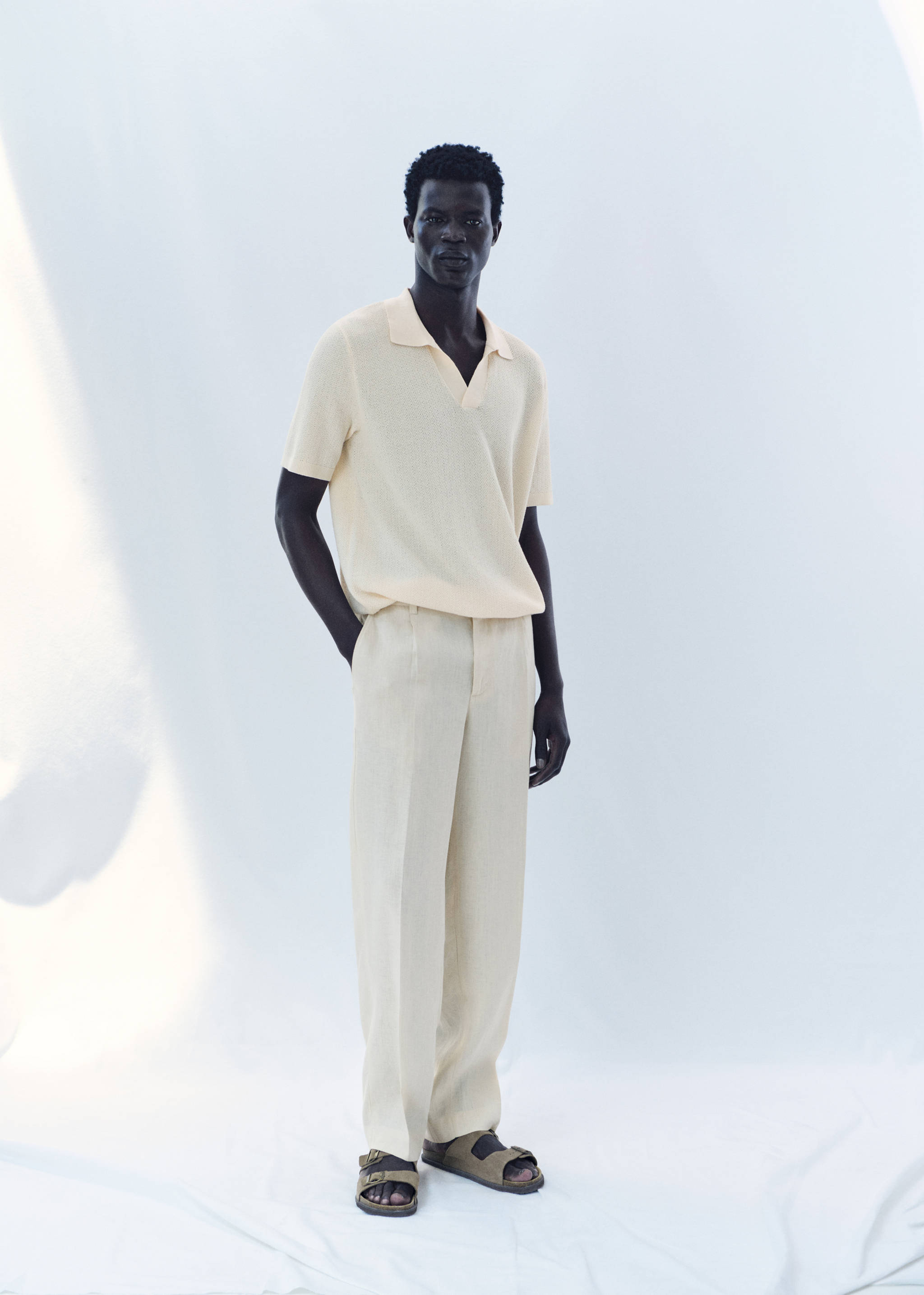 Fine-knit polo shirt - Details of the article 3