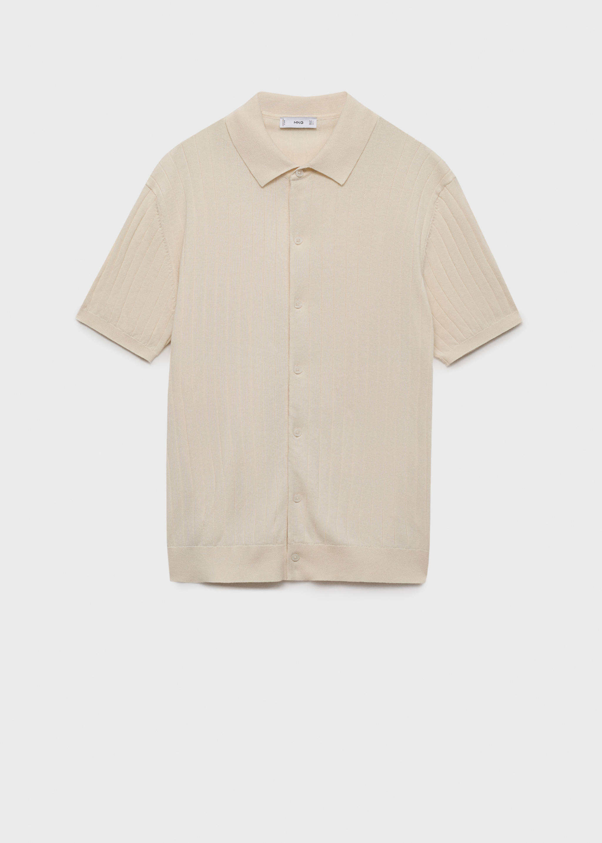 Chemise maille côtelée fine - Article sans modèle