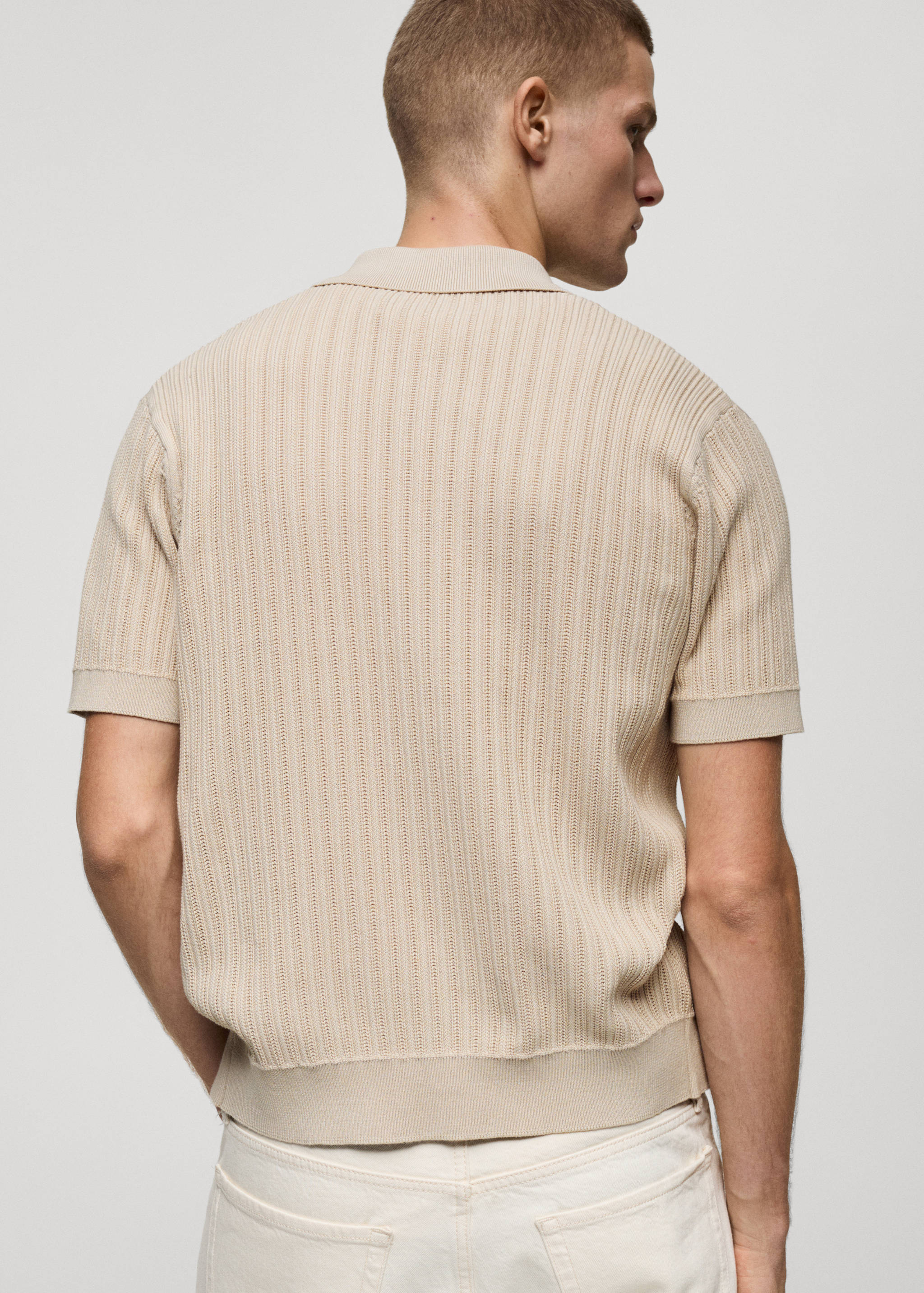 100% cotton shirt structure - Reverse of the article