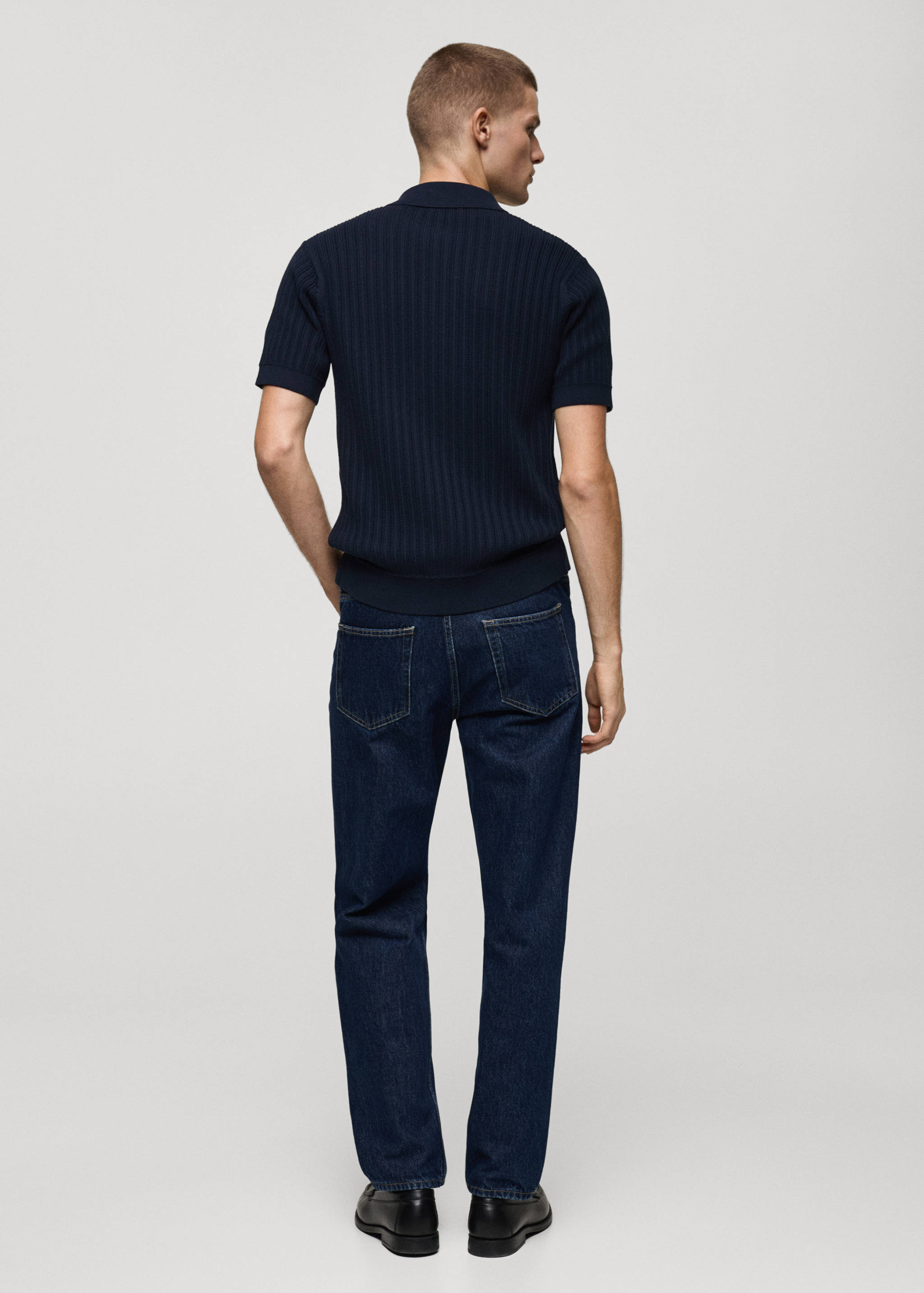 Strukturiertes Hemd aus 100 % Baumwolle - Rückseite des Artikels