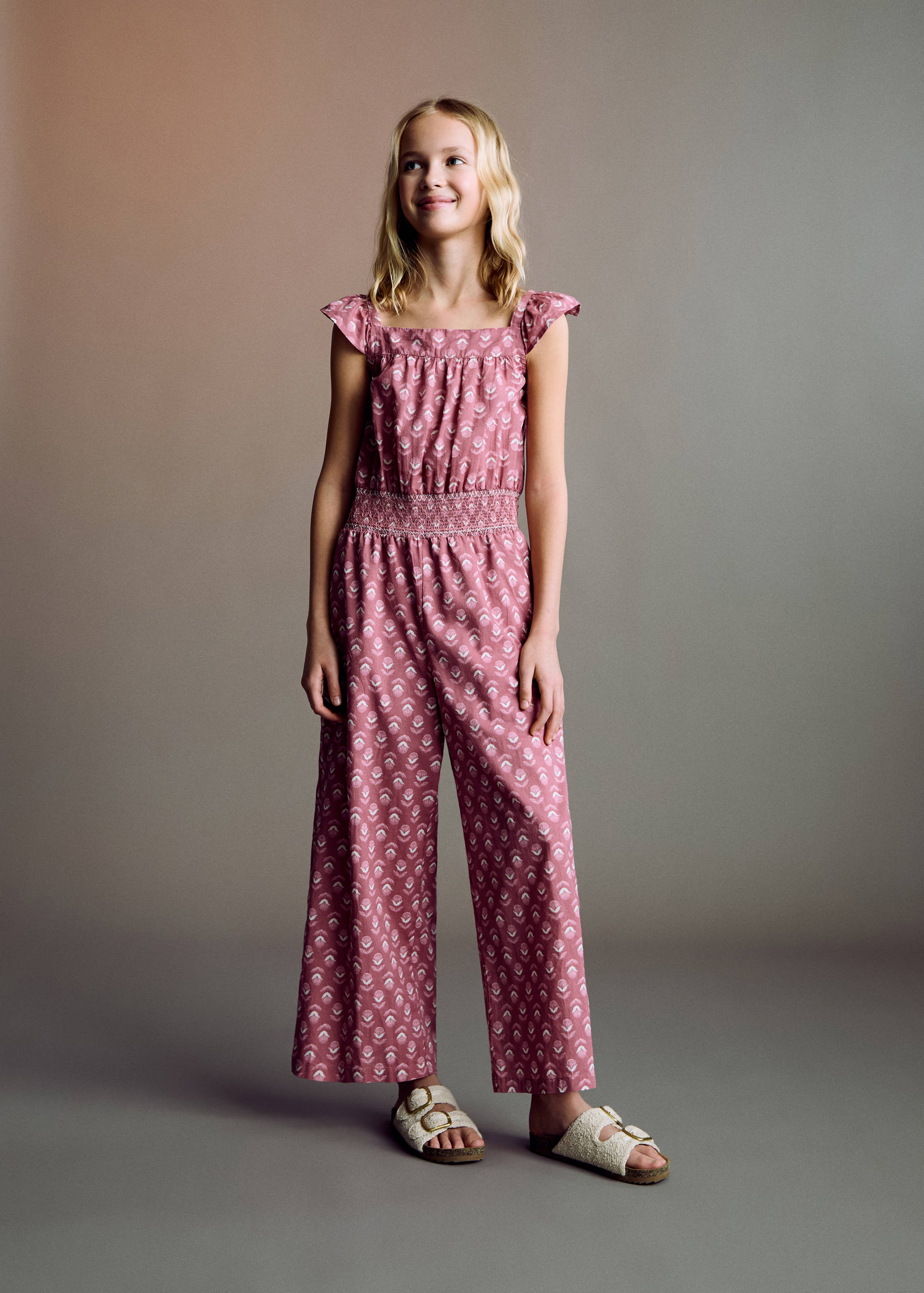 Long printed jumpsuit - General plane