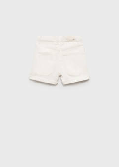 Straight-fit denim shorts — White 3