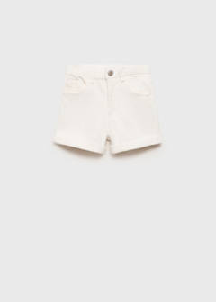 Straight-fit denim shorts — White 1