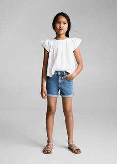 Straight-fit denim shorts — Medium Blue 2