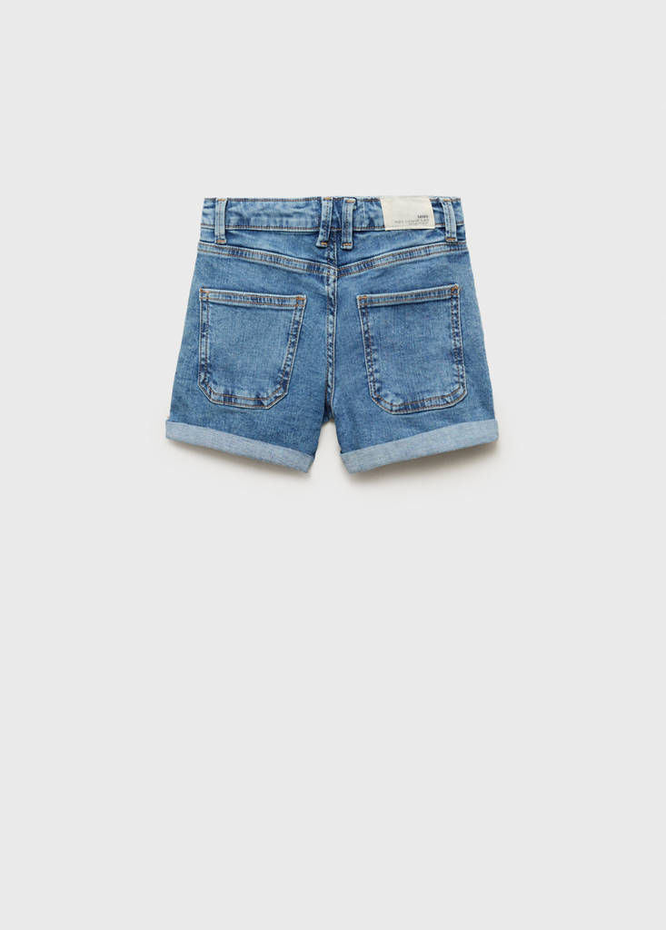 Straight-fit denim shorts — Medium Blue