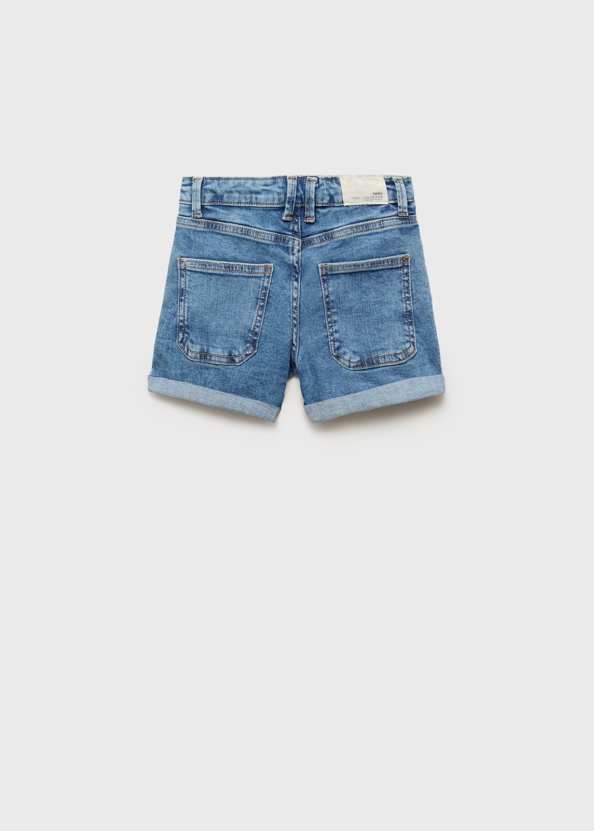 Straight-fit denim shorts - Reverse of the article
