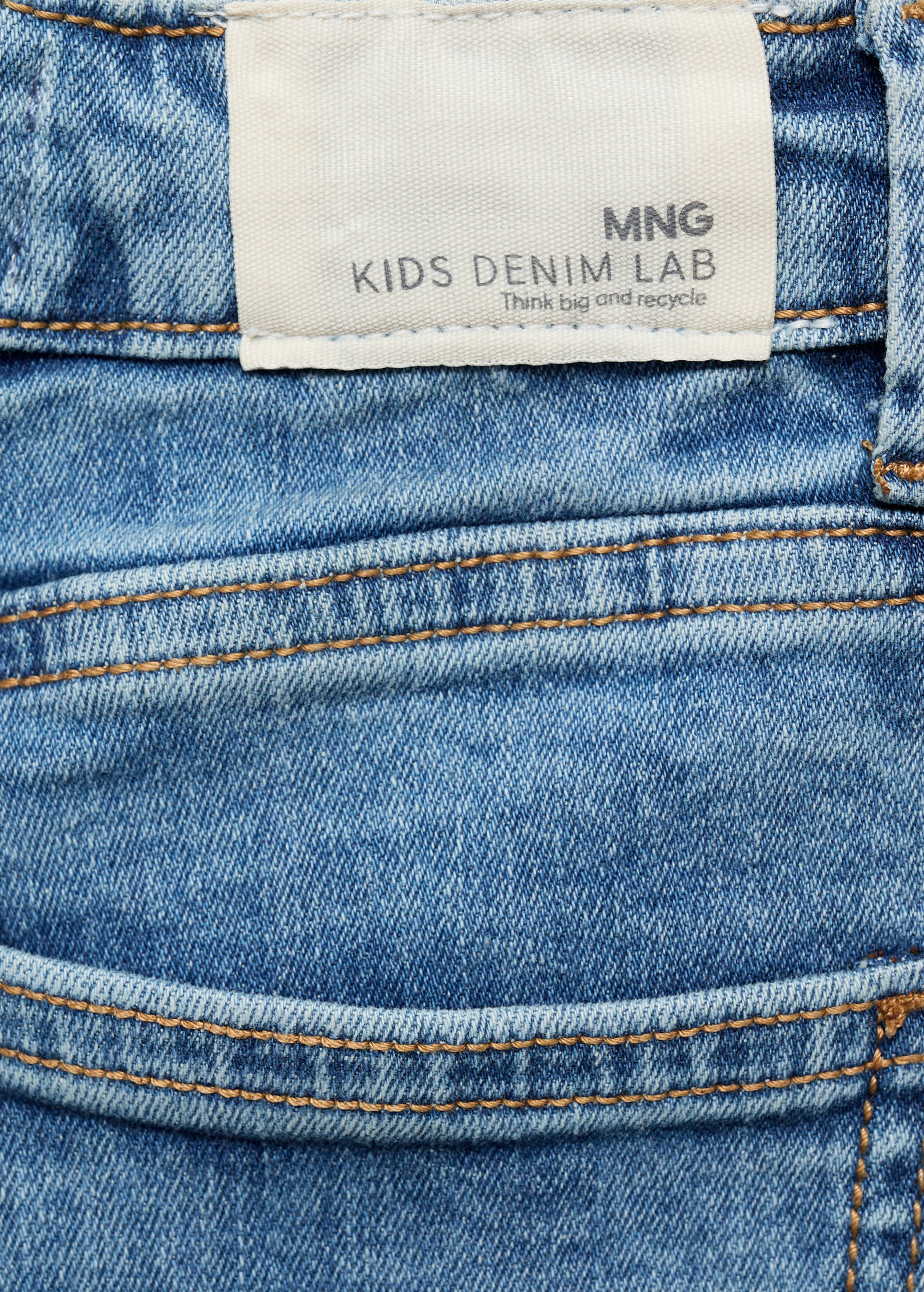 Straight-fit denim shorts - Details of the article 0