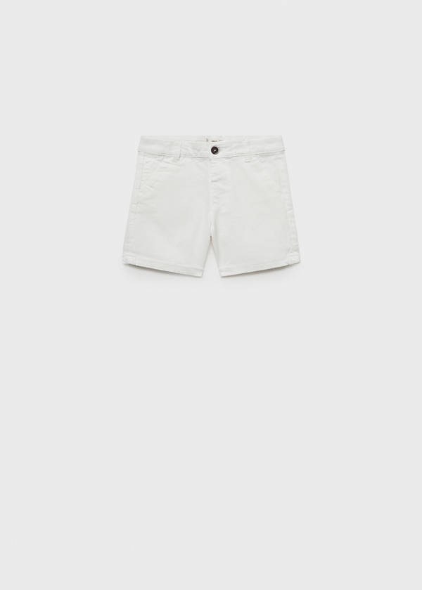Cotton Bermuda shorts — White