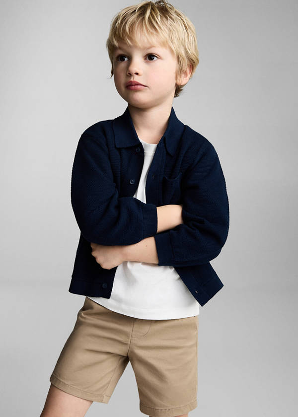 Cotton Bermuda shorts — Beige