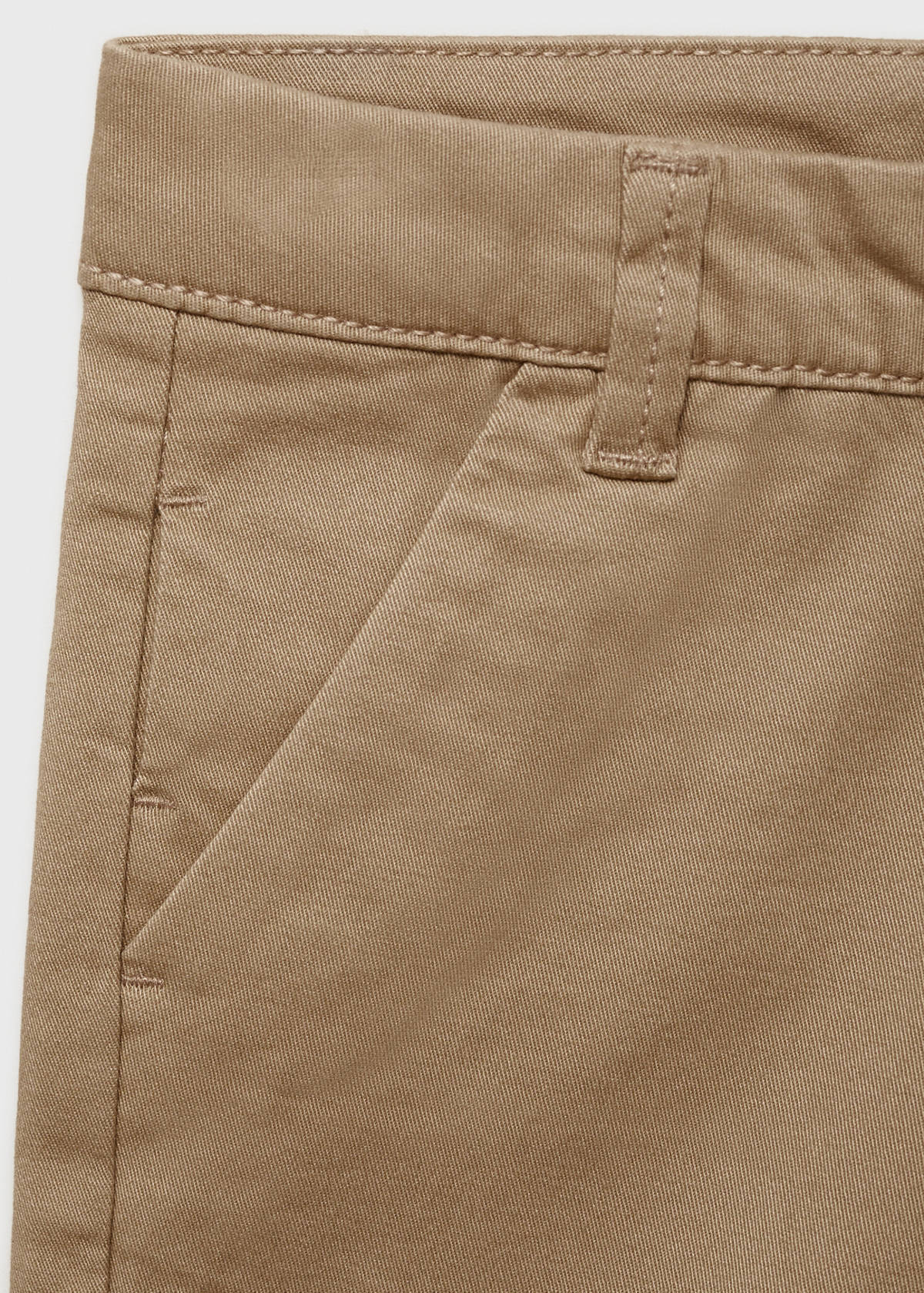 Cotton Bermuda shorts — Beige