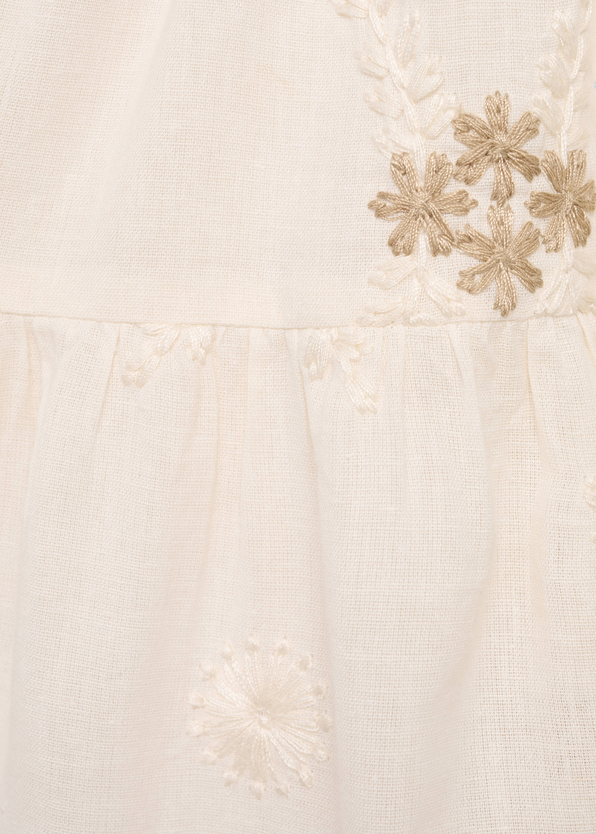Vestido corto detalle bordado - Detalle del artículo 0