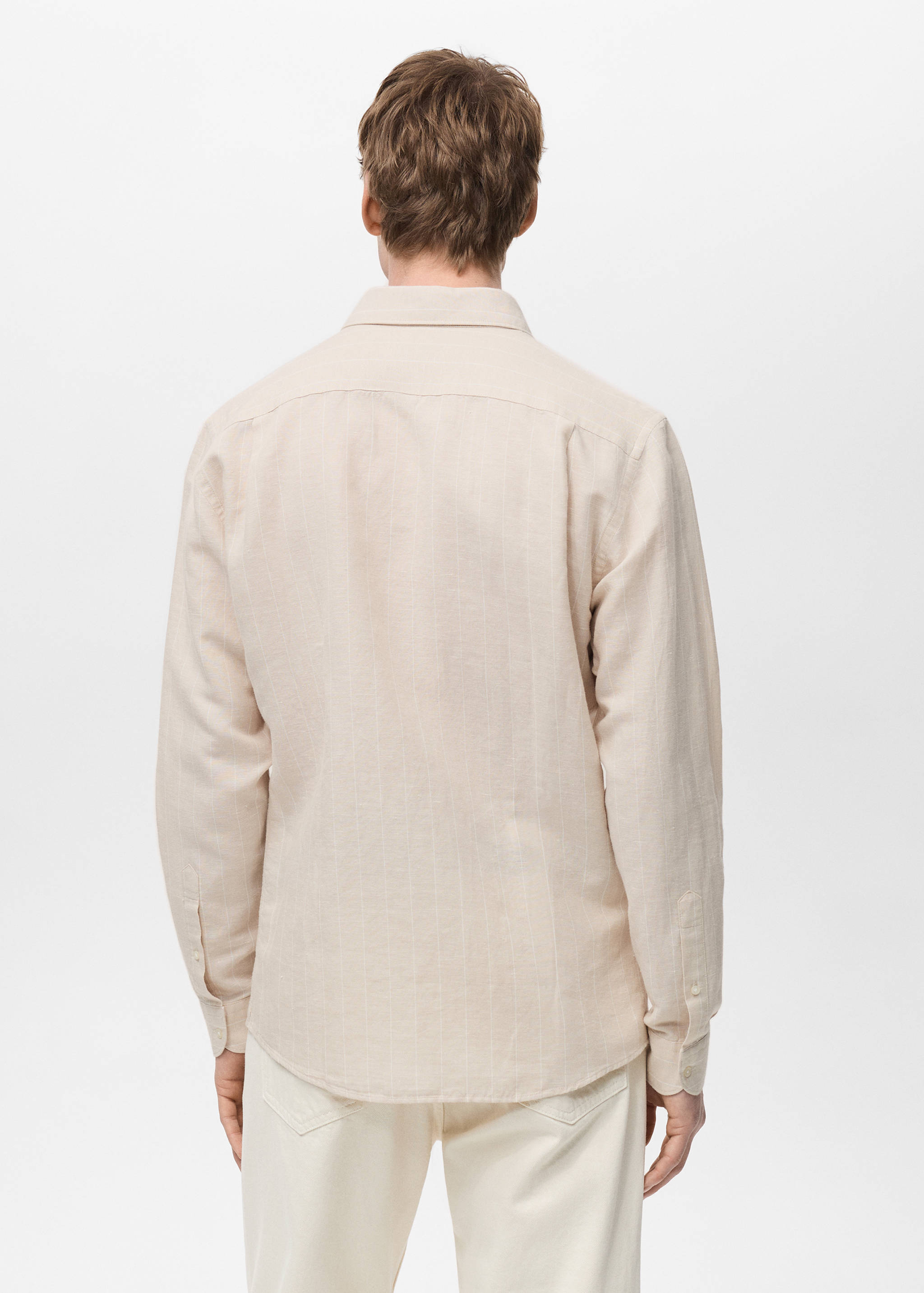 Linen pinstripe shirt - Reverse of the article
