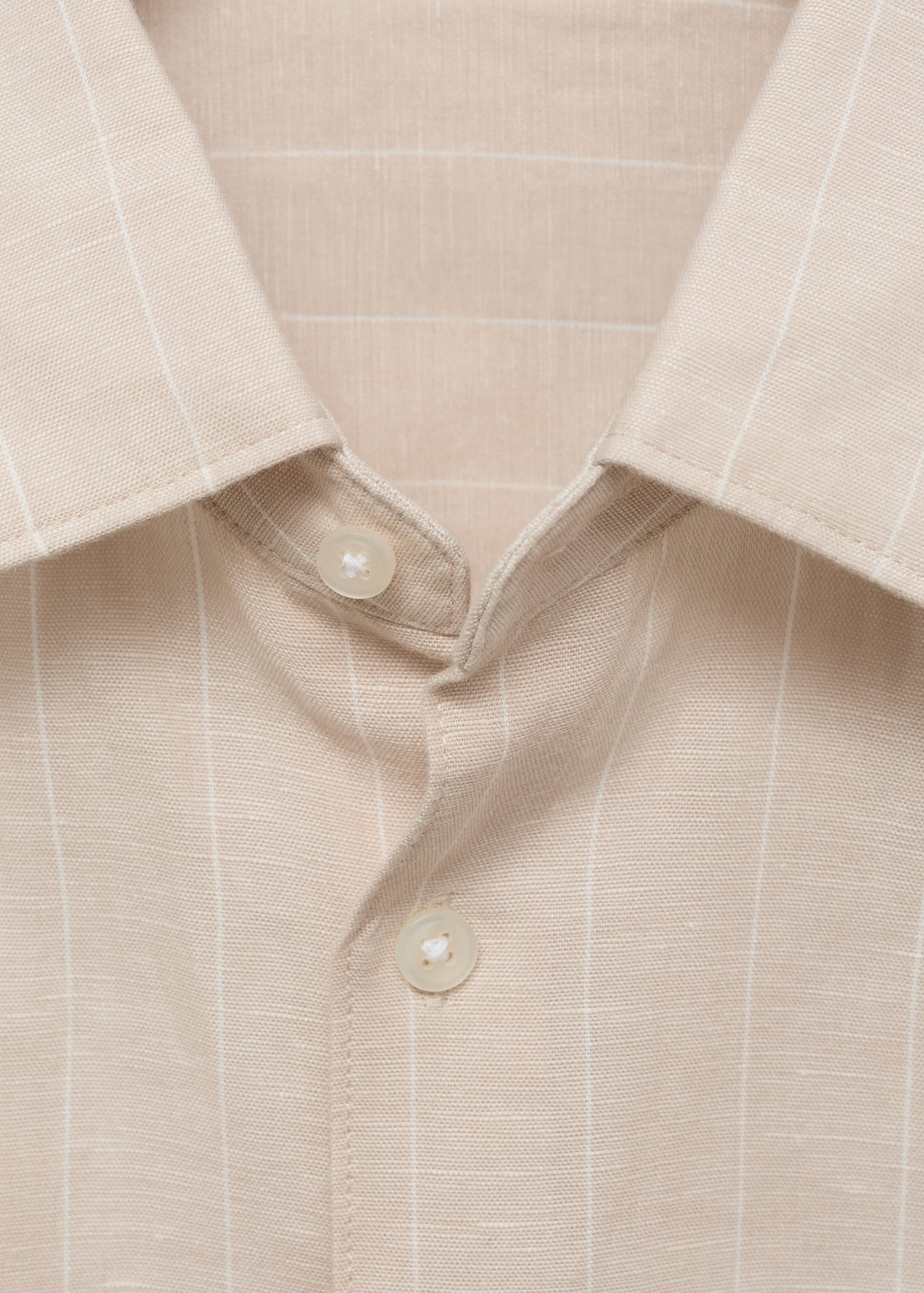 Linen pinstripe shirt - Details of the article 8