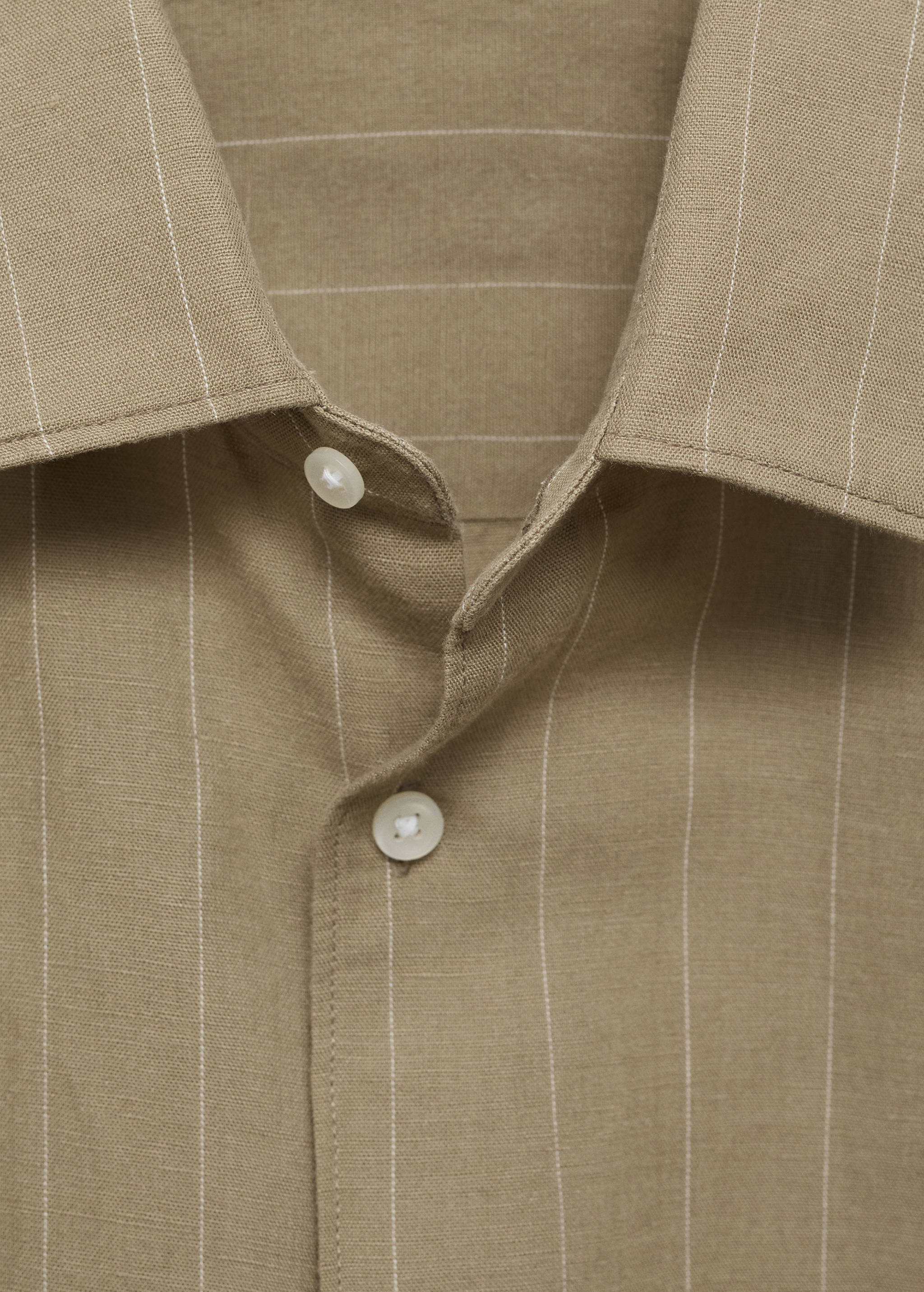 Linen pinstripe shirt - Details of the article 8