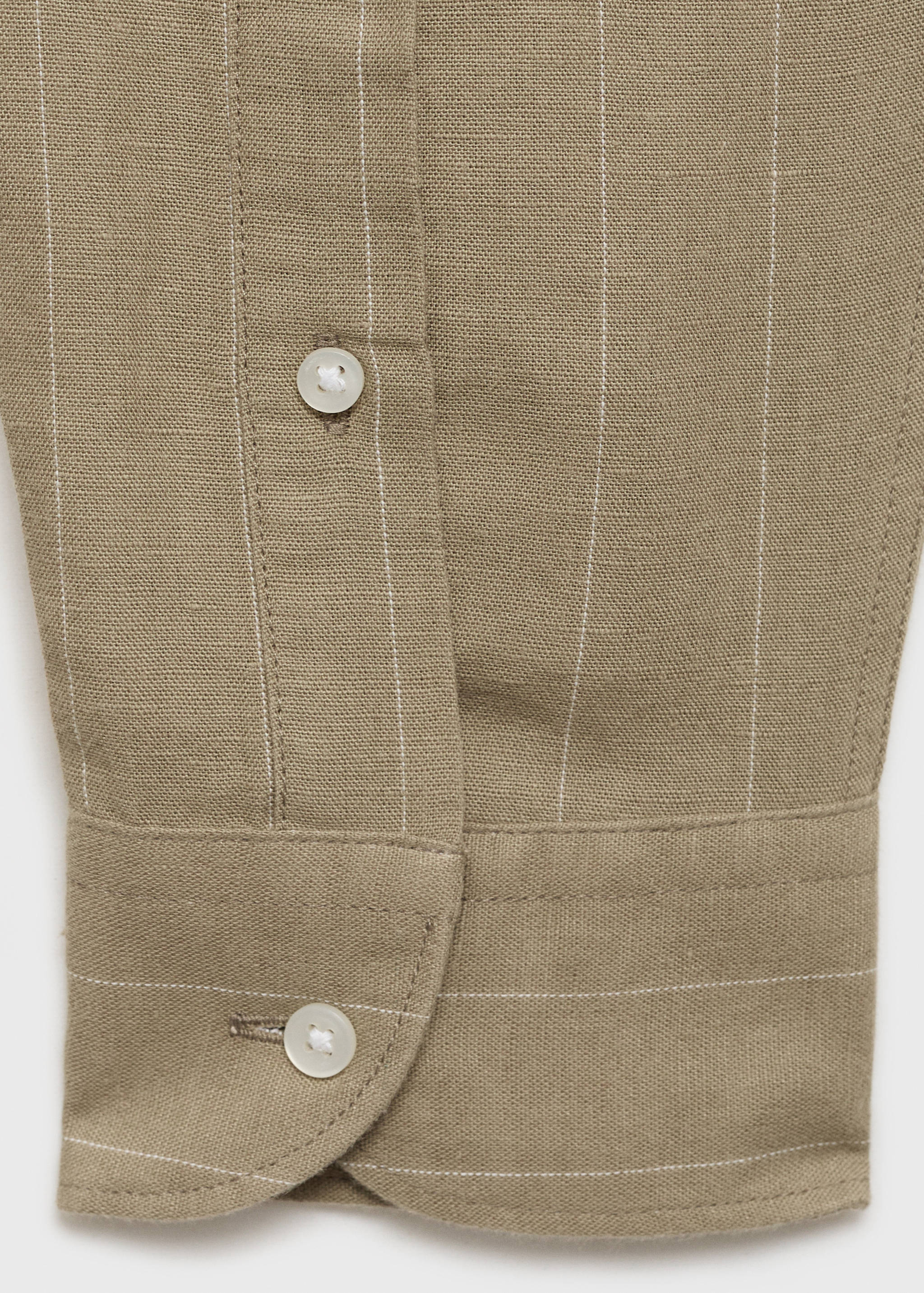 Linen pinstripe shirt - Details of the article 0