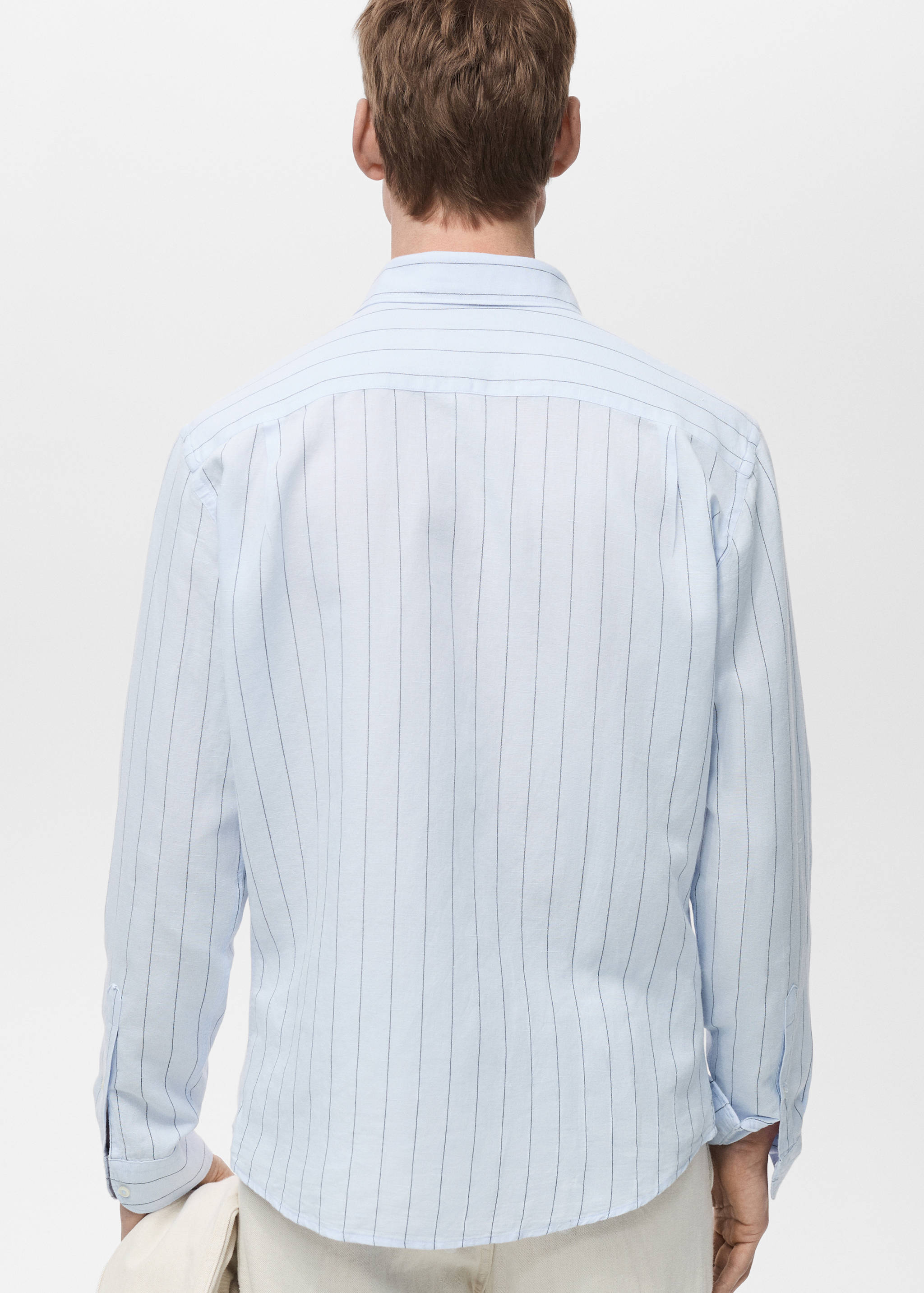 Linen pinstripe shirt - Reverse of the article