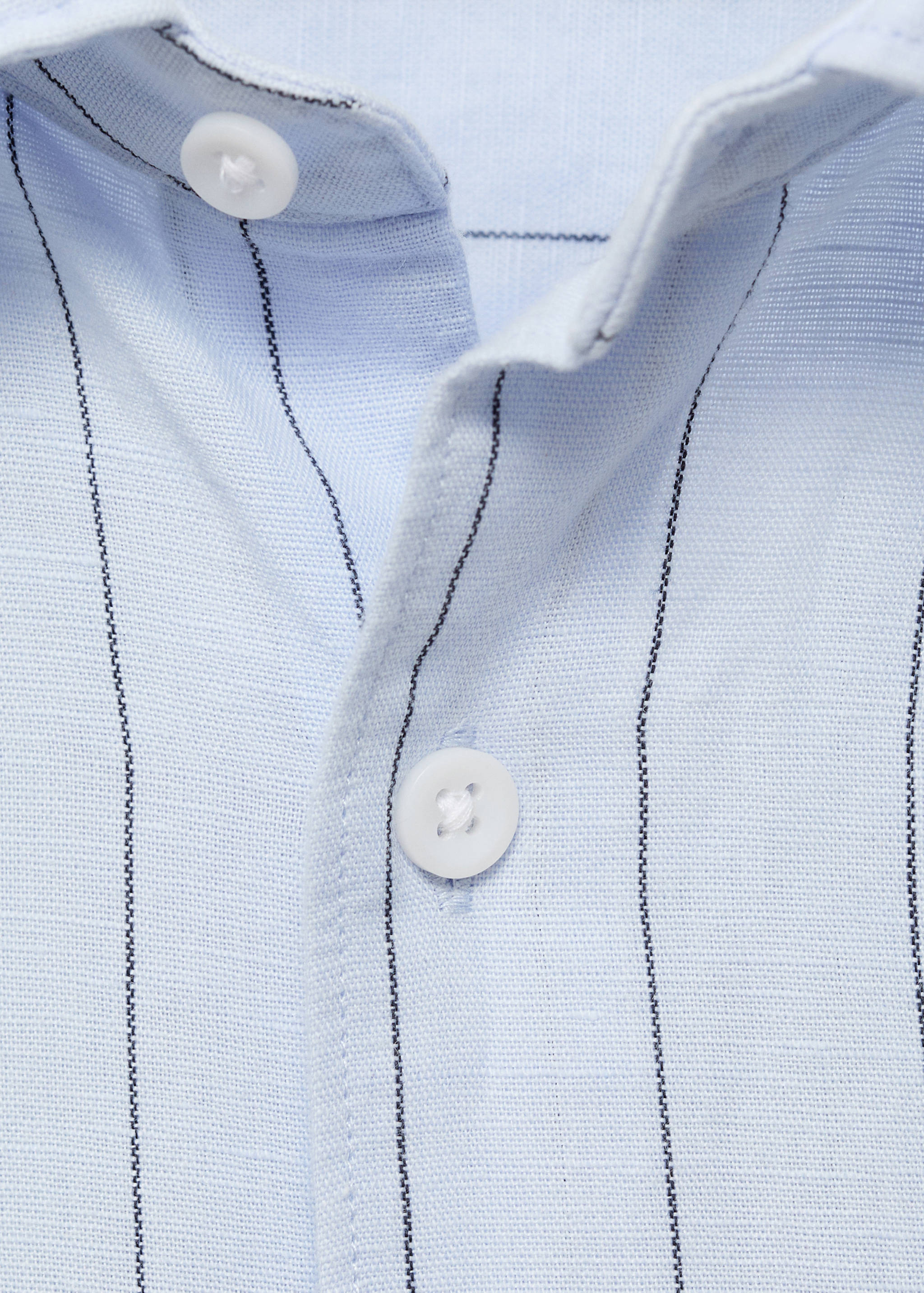 Linen pinstripe shirt - Details of the article 8