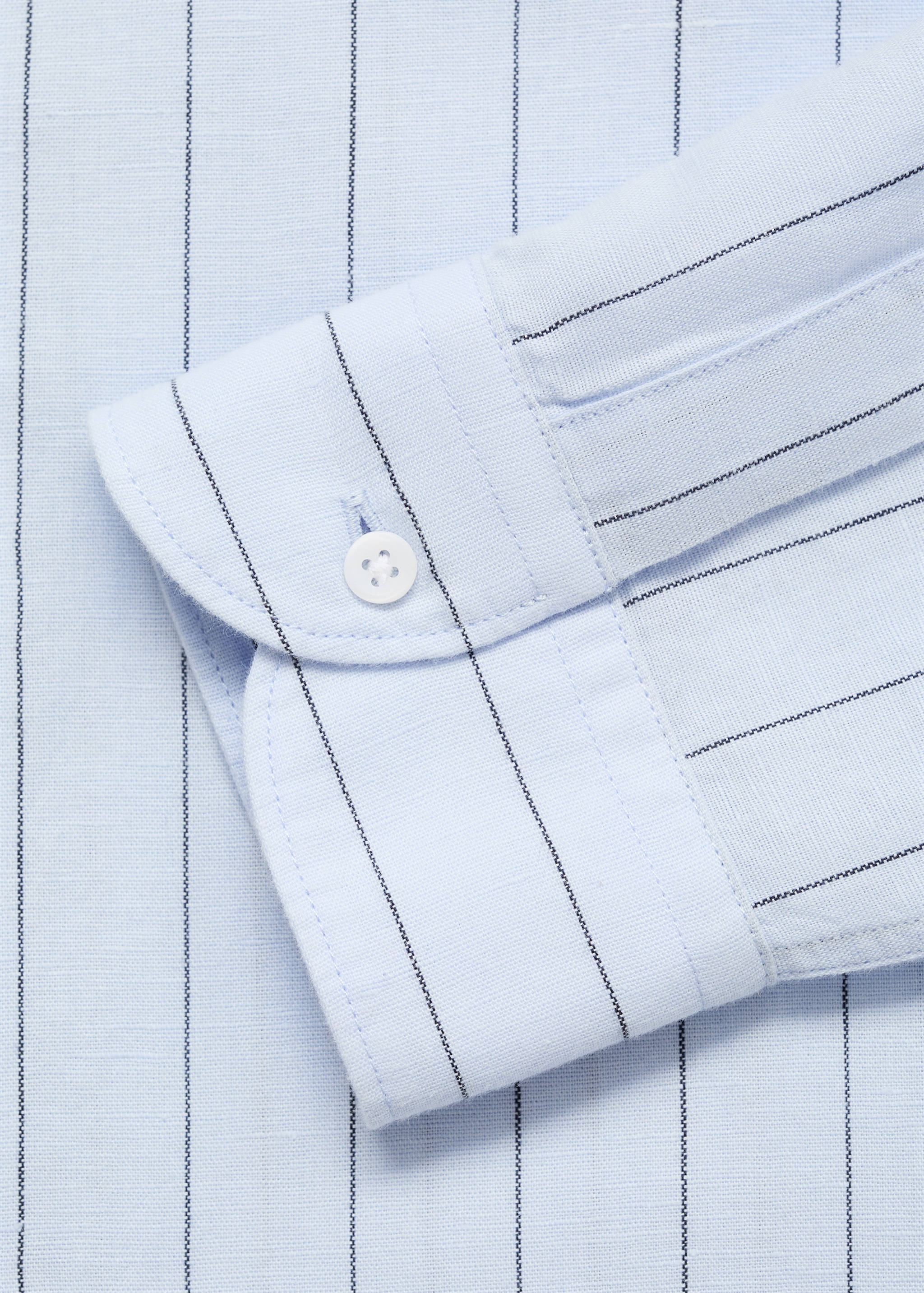Linen pinstripe shirt - Details of the article 0