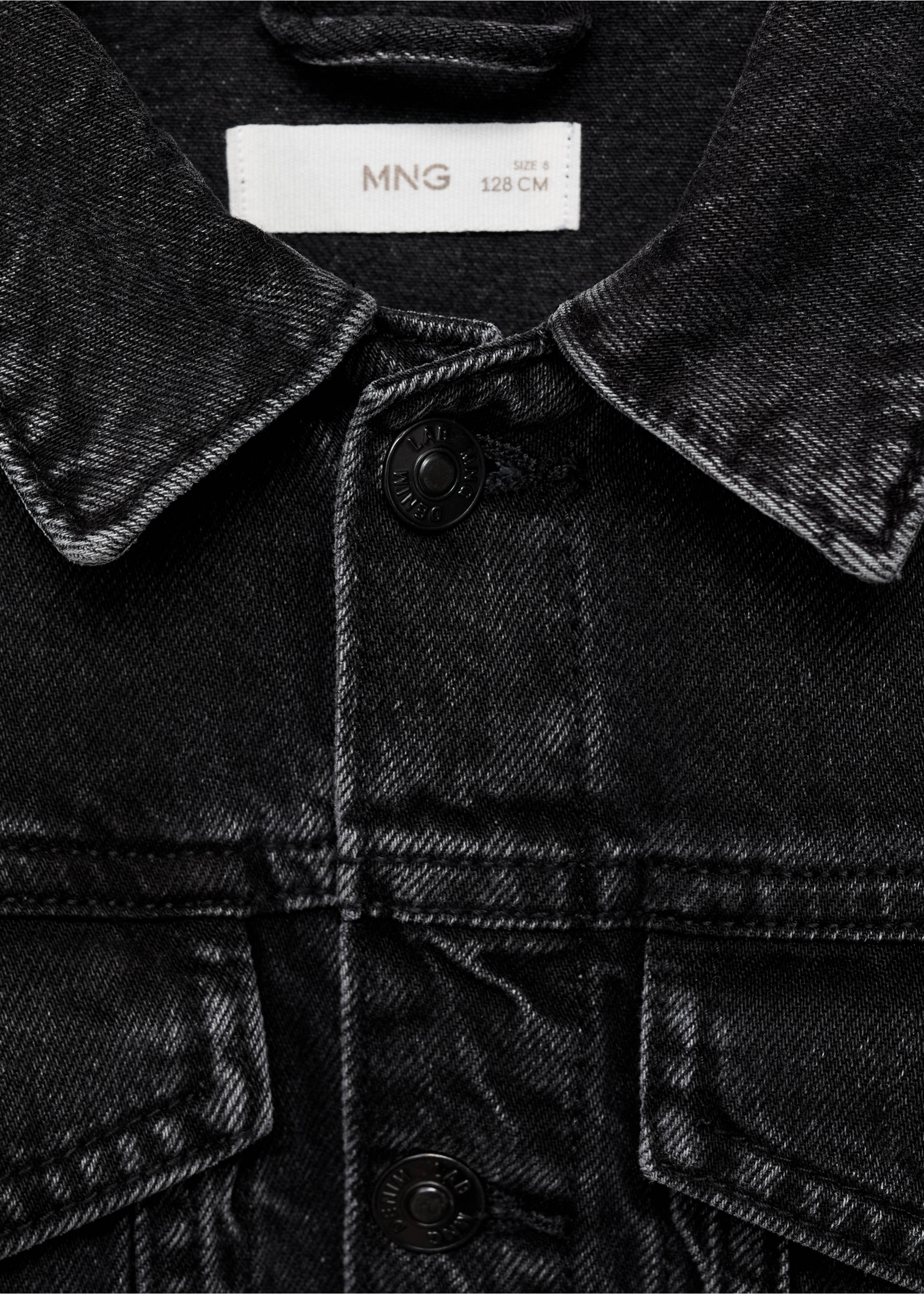 Denim jacket - Details of the article 8, Black denim. Ref: 87045952-00.