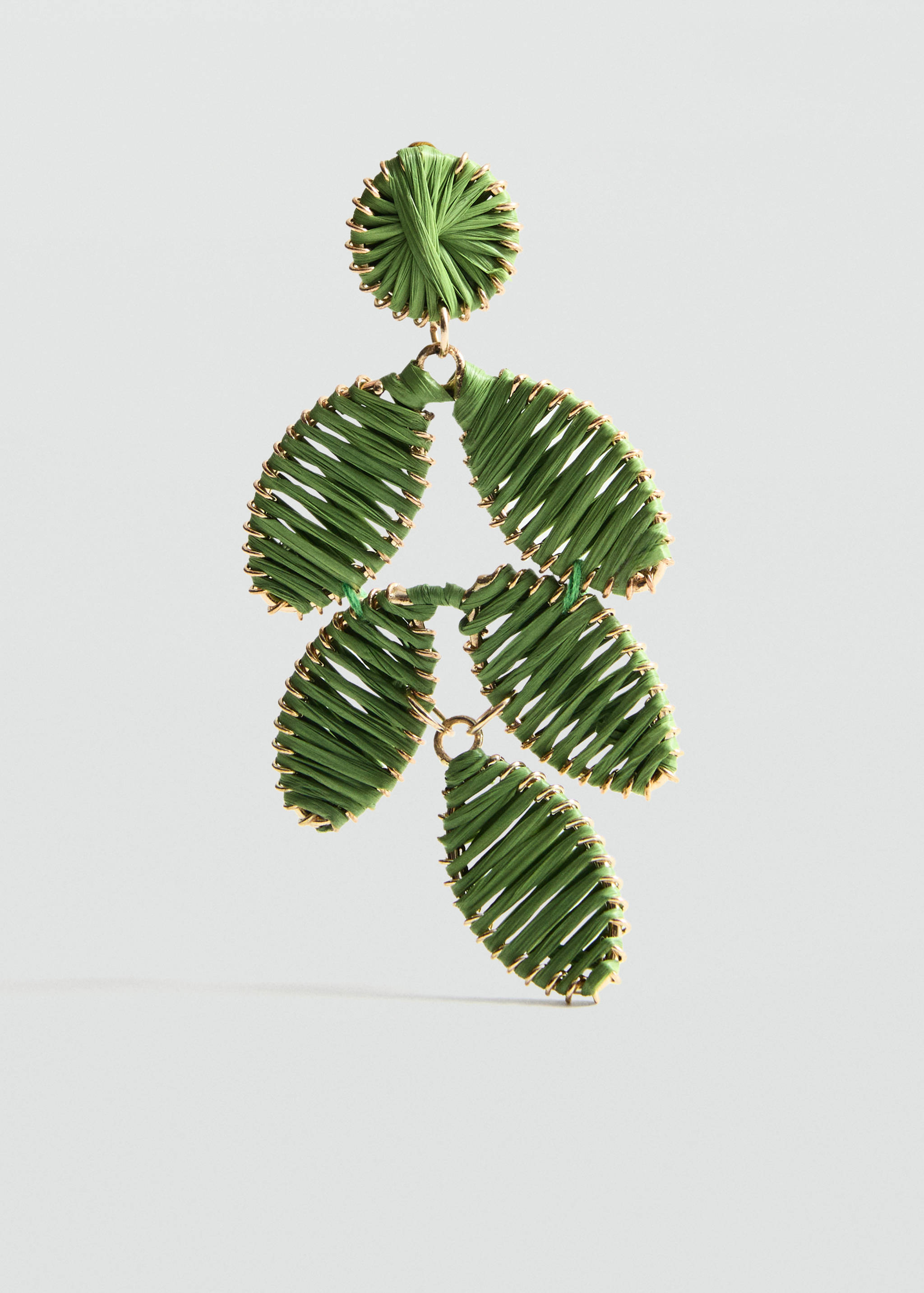 Pendientes largos diseño floral - Plano medio