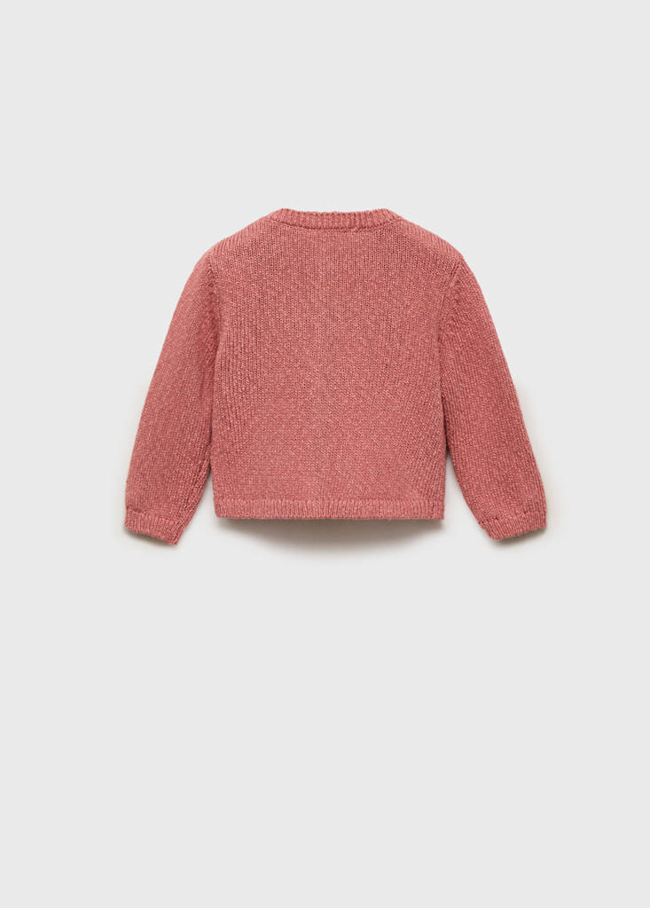 Knitted button cardigan — Pink
