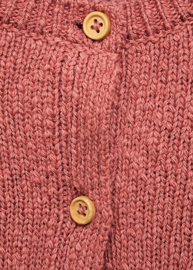Knitted button cardigan — Pink