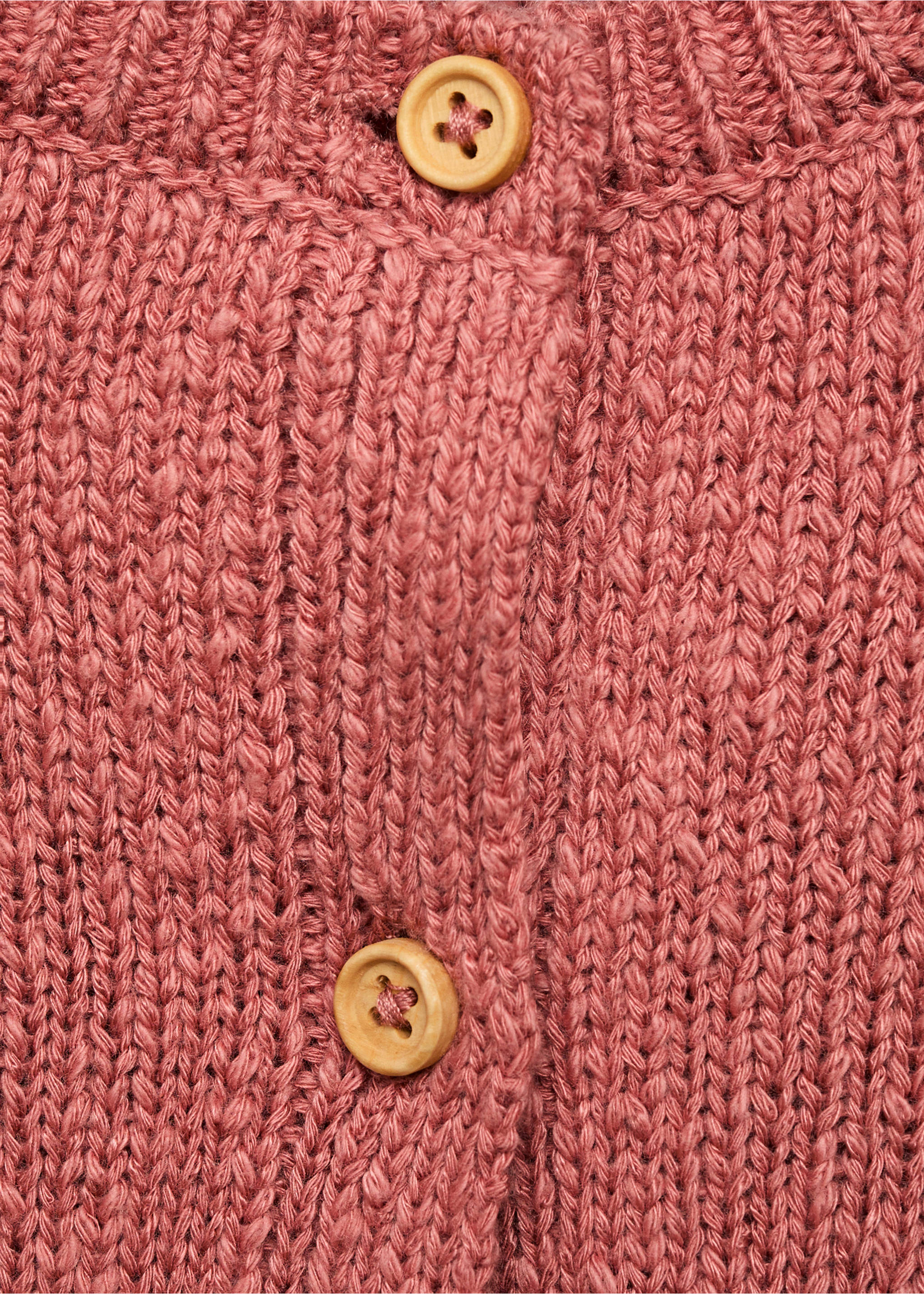 Cárdigan punto botones - Detalle del artículo 8, Rosa. Ref: 87045955-00.