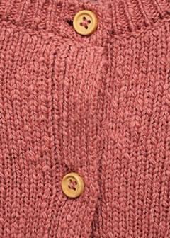 Knitted button cardigan — Pink 2