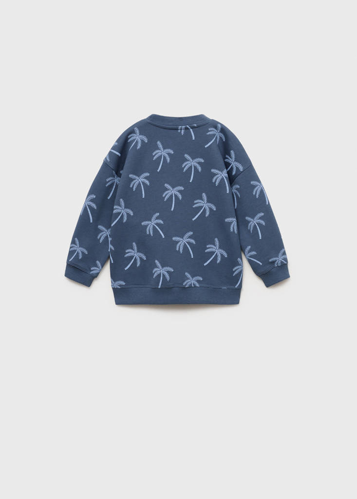 Palm trees printed sweatshirt — Blue